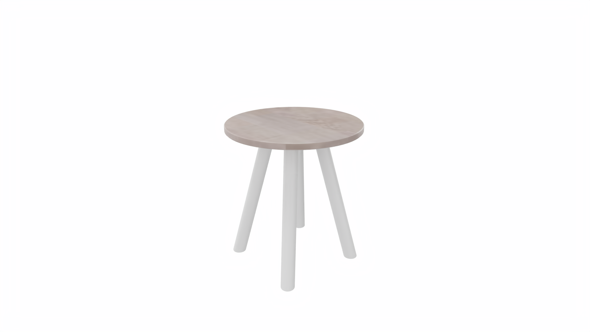 Bijzettafel rond 8311 - 40 cm. - Wit - Eiken Robson - Wit afbeelding