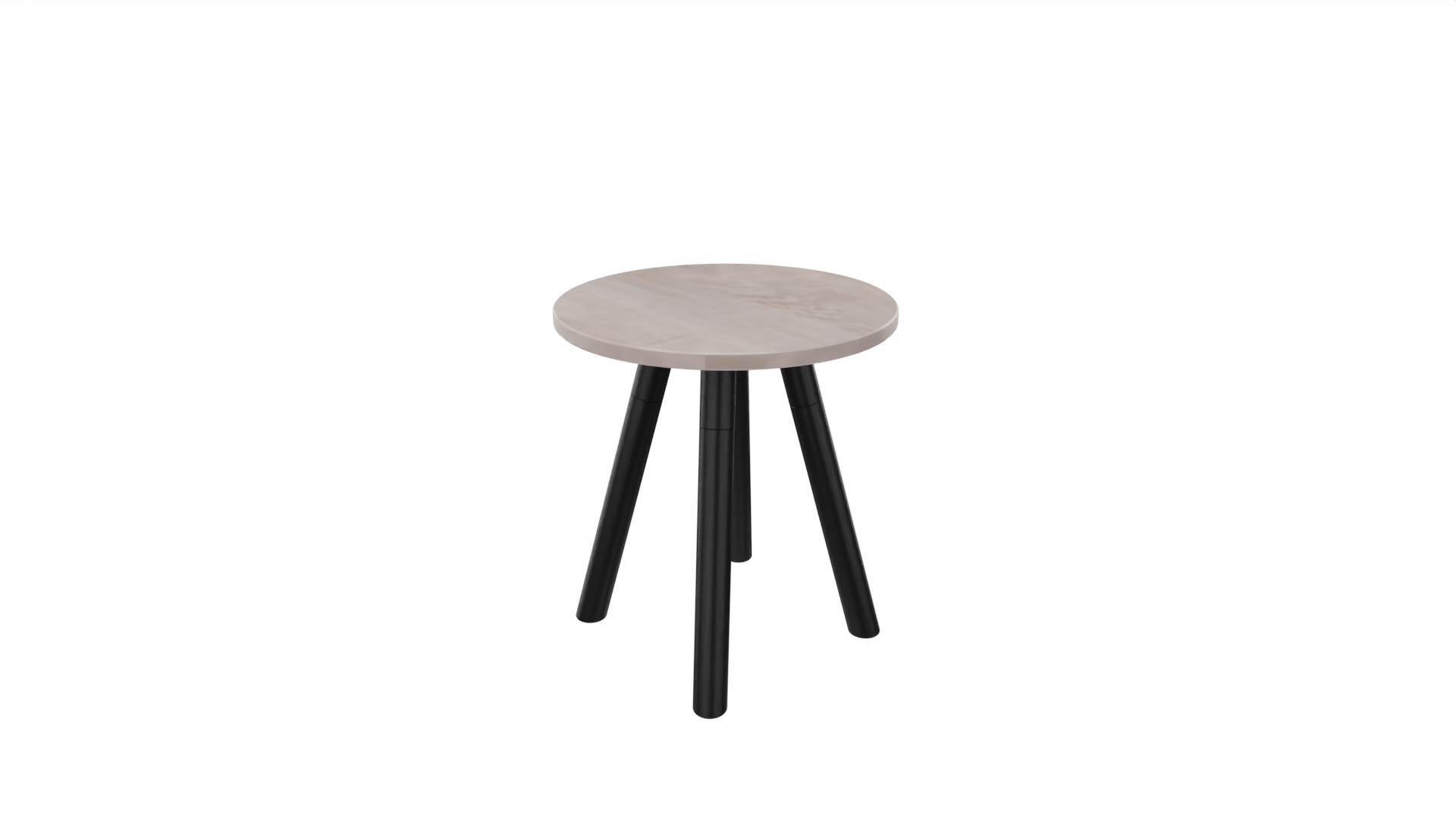 Bijzettafel rond 8311 - 40 cm. - Zwart - Eiken Robson - Zwart afbeelding