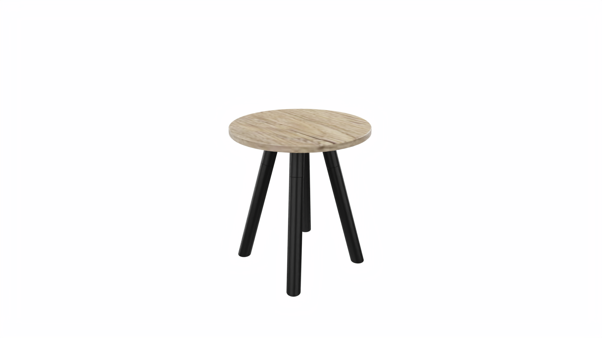 Bijzettafel rond 8311 - 40 cm. - Zwart - Eiken YT49a - Zwart afbeelding