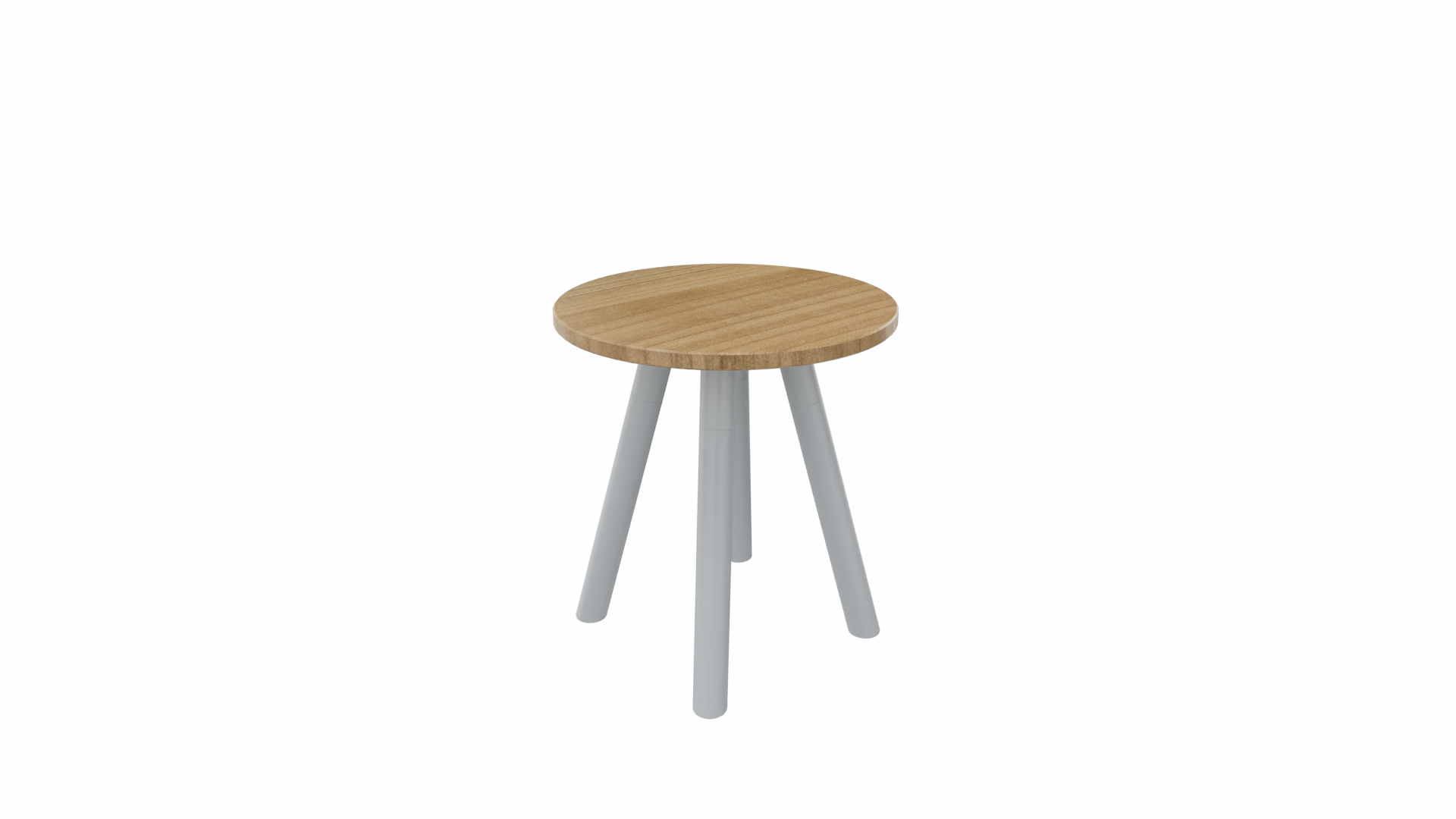 Bijzettafel rond 8311 - 40 cm. - Alu - Toscaans noten - Aluminium afbeelding