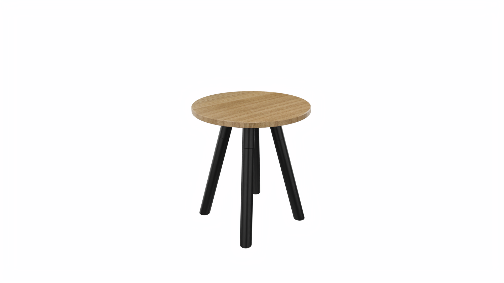 Bijzettafel rond 8311 - 40 cm. - Zwart - Toscaans noten - Zwart afbeelding