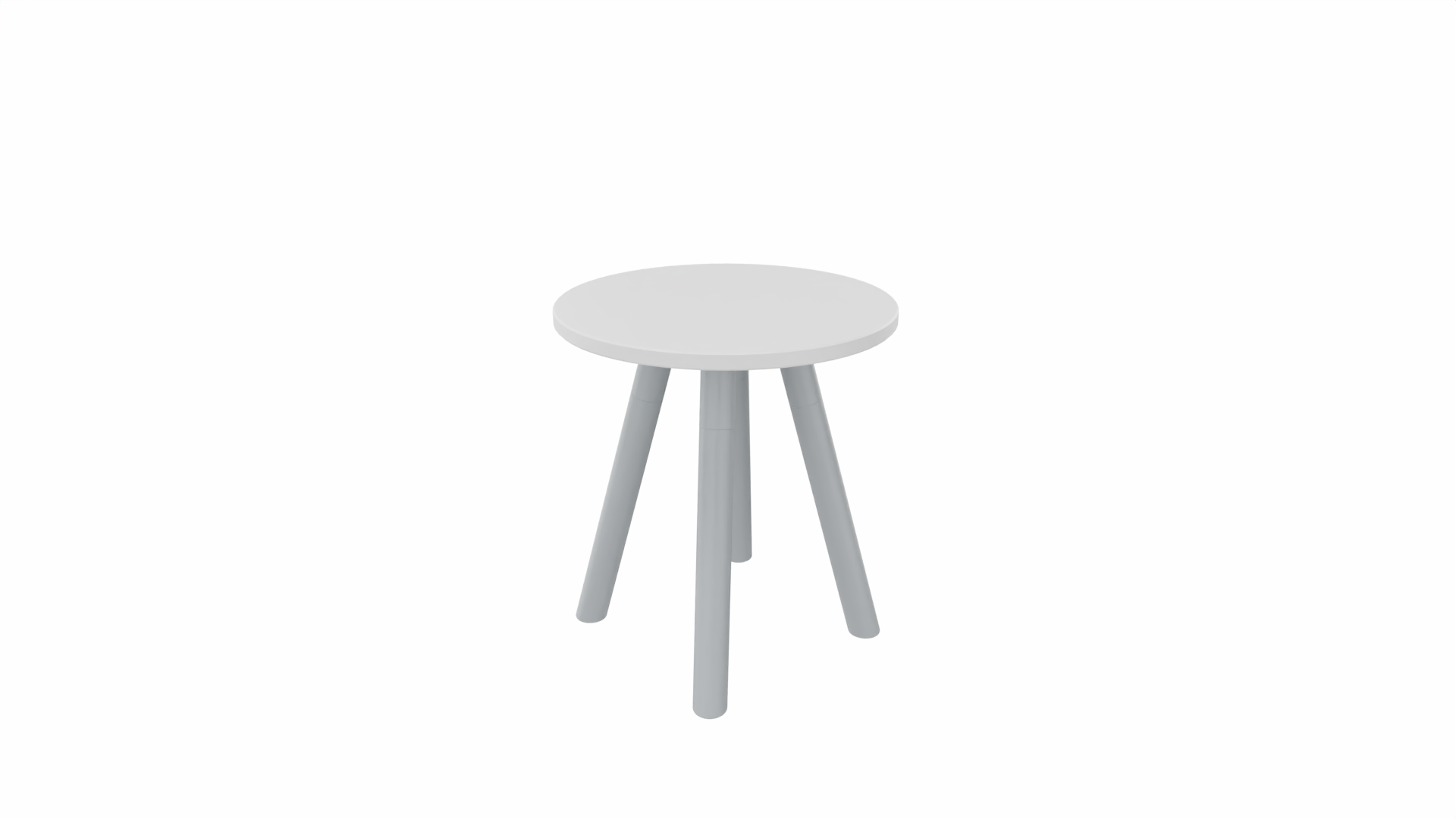 Bijzettafel rond 8311 - 40 cm. - Alu - Wit - Aluminium afbeelding