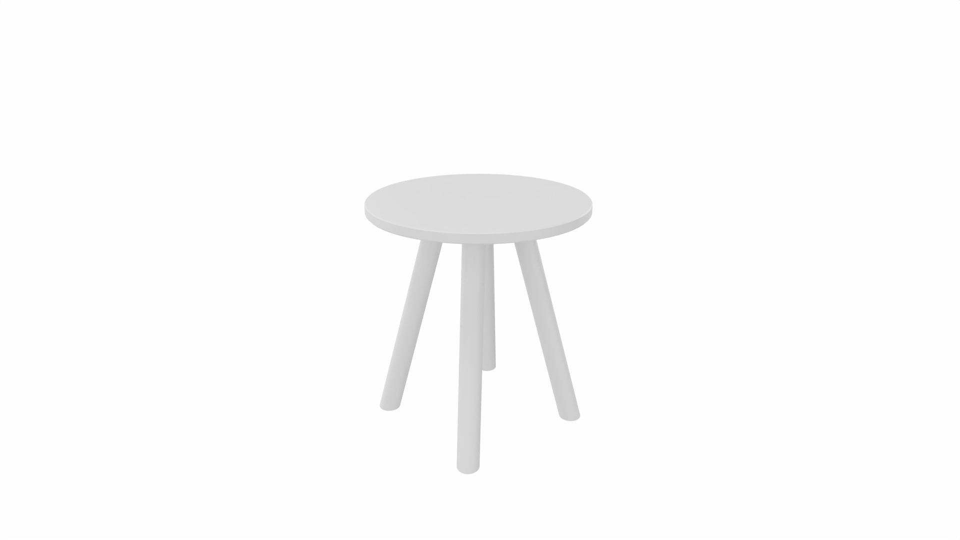 Bijzettafel rond 8311 - 40 cm. - Wit - Wit - Wit afbeelding
