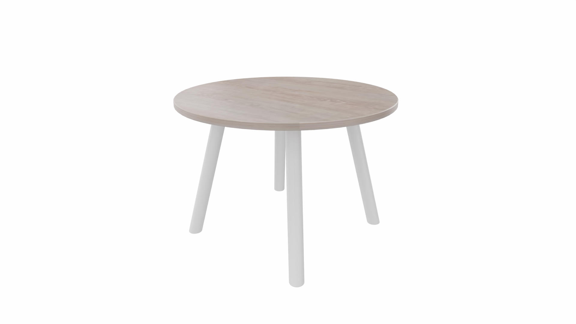 Bijzettafel rond 8411 - 60 cm. - Wit - Eiken Robson - Wit afbeelding