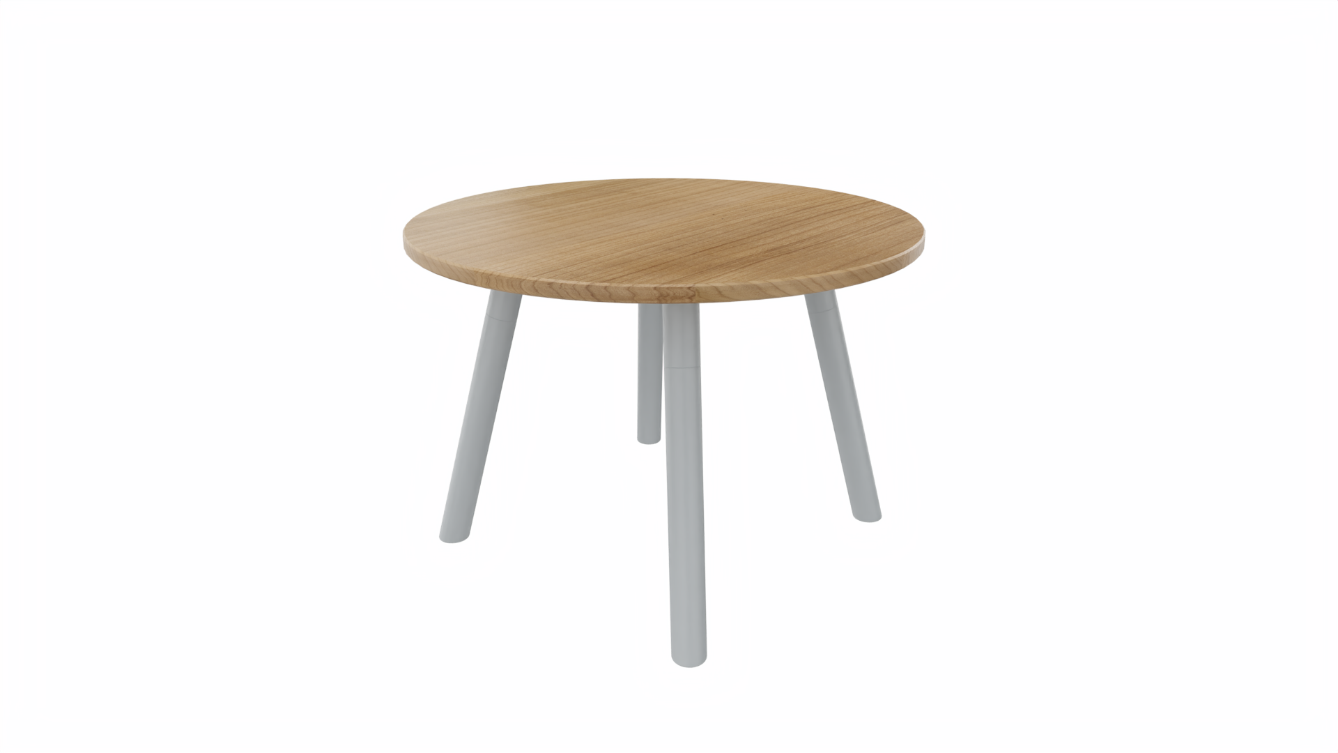 Bijzettafel rond 8411 - 60 cm. - Alu - Toscaans noten - Aluminium afbeelding