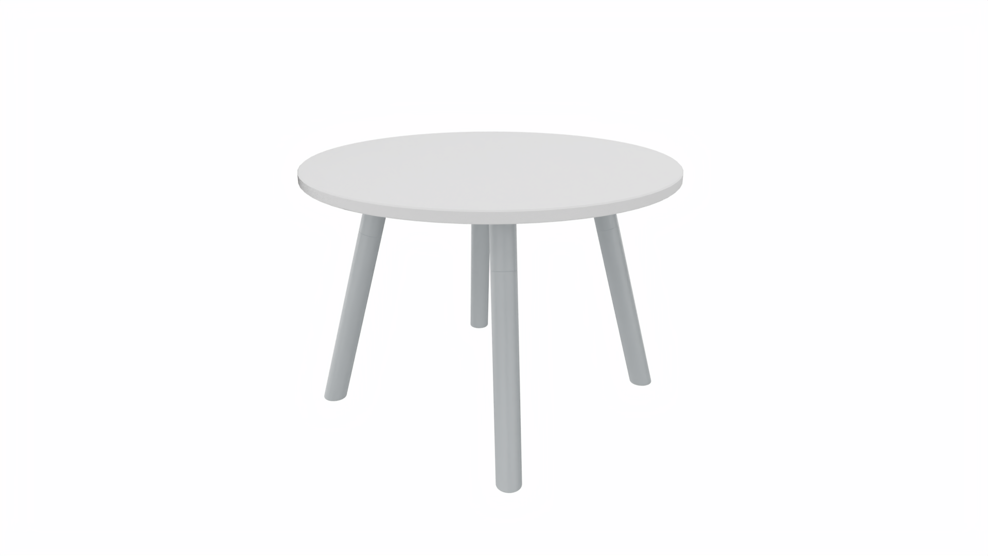 Bijzettafel rond 8411 - 60 cm. - Alu - Wit - Aluminium afbeelding