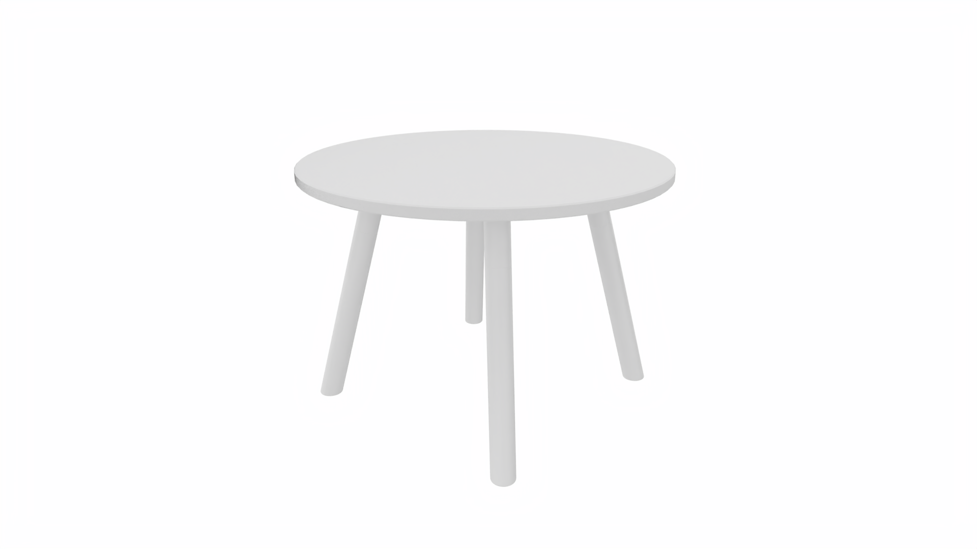 Bijzettafel rond 8411 - 60 cm. - Wit - Wit - Wit afbeelding