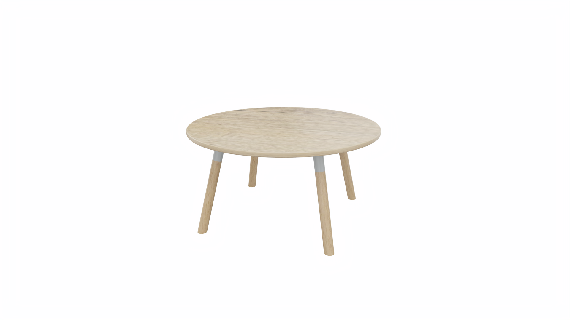 Bijzettafel rond 8511 - 80 cm. - Alu - Eiken YT49a - Beuken naturel afbeelding