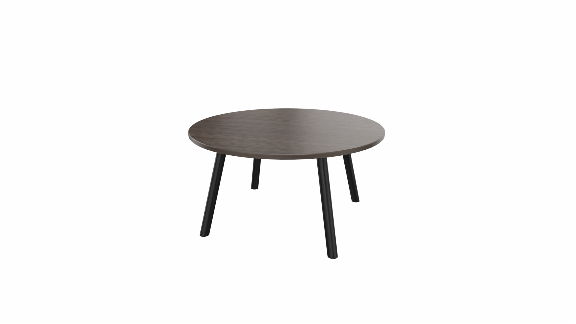 Bijzettafel rond 8511 - 80 cm. - Zwart - Eiken donker - Zwart afbeelding