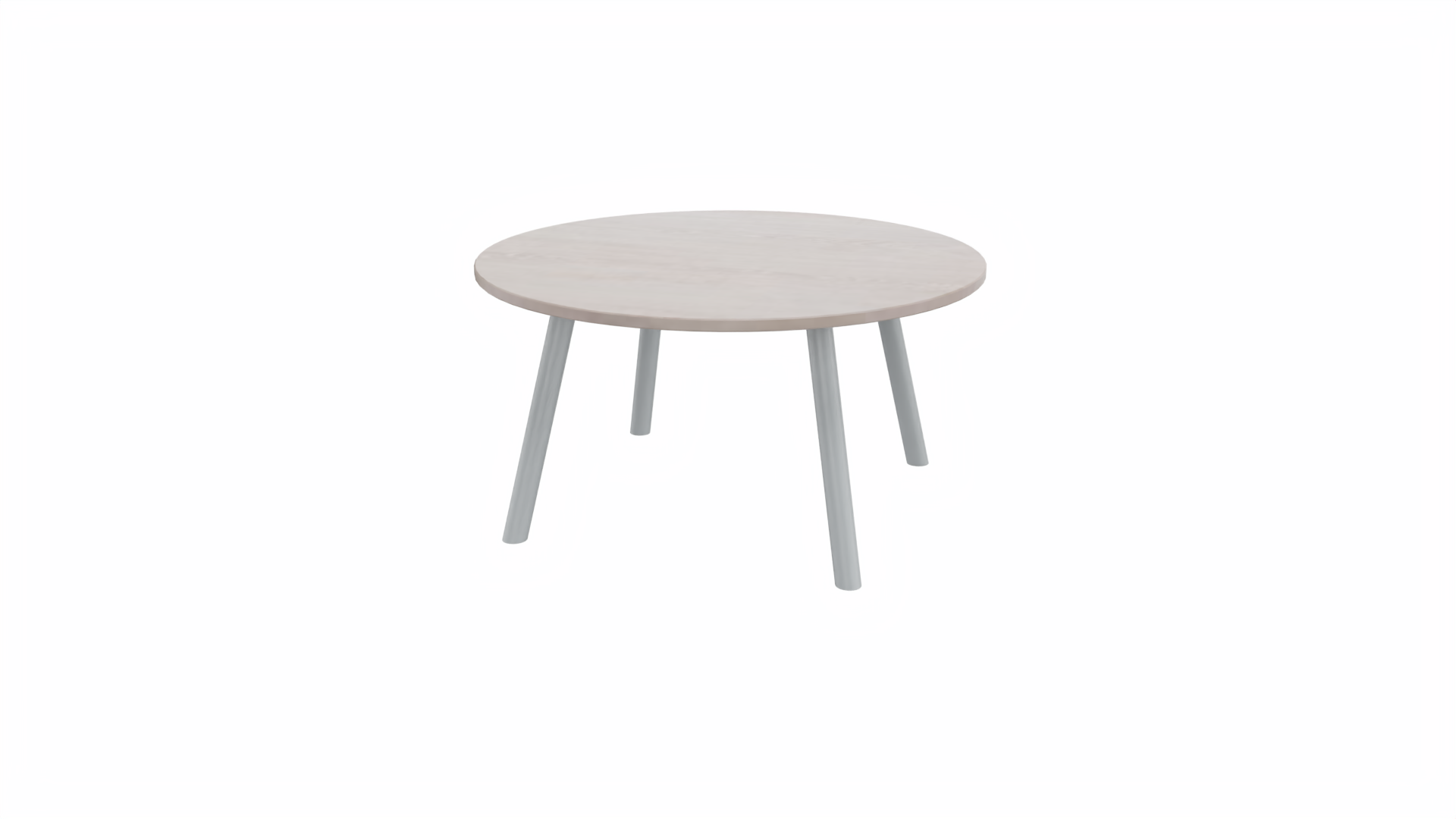 Bijzettafel rond 8511 - 80 cm. - Alu - Eiken Robson - Aluminium afbeelding
