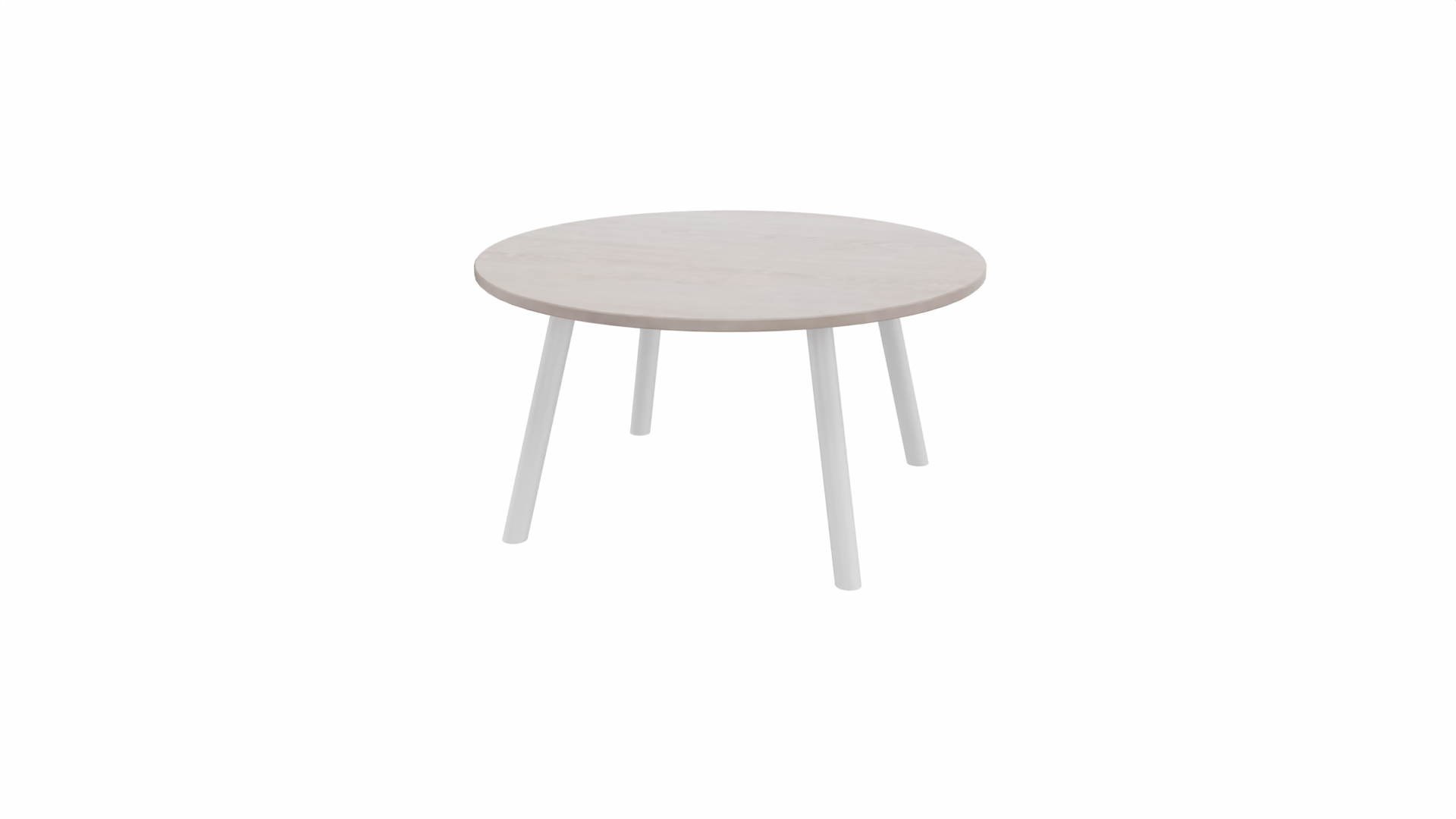 Bijzettafel rond 8511 - 80 cm. - Wit - Eiken Robson - Wit afbeelding