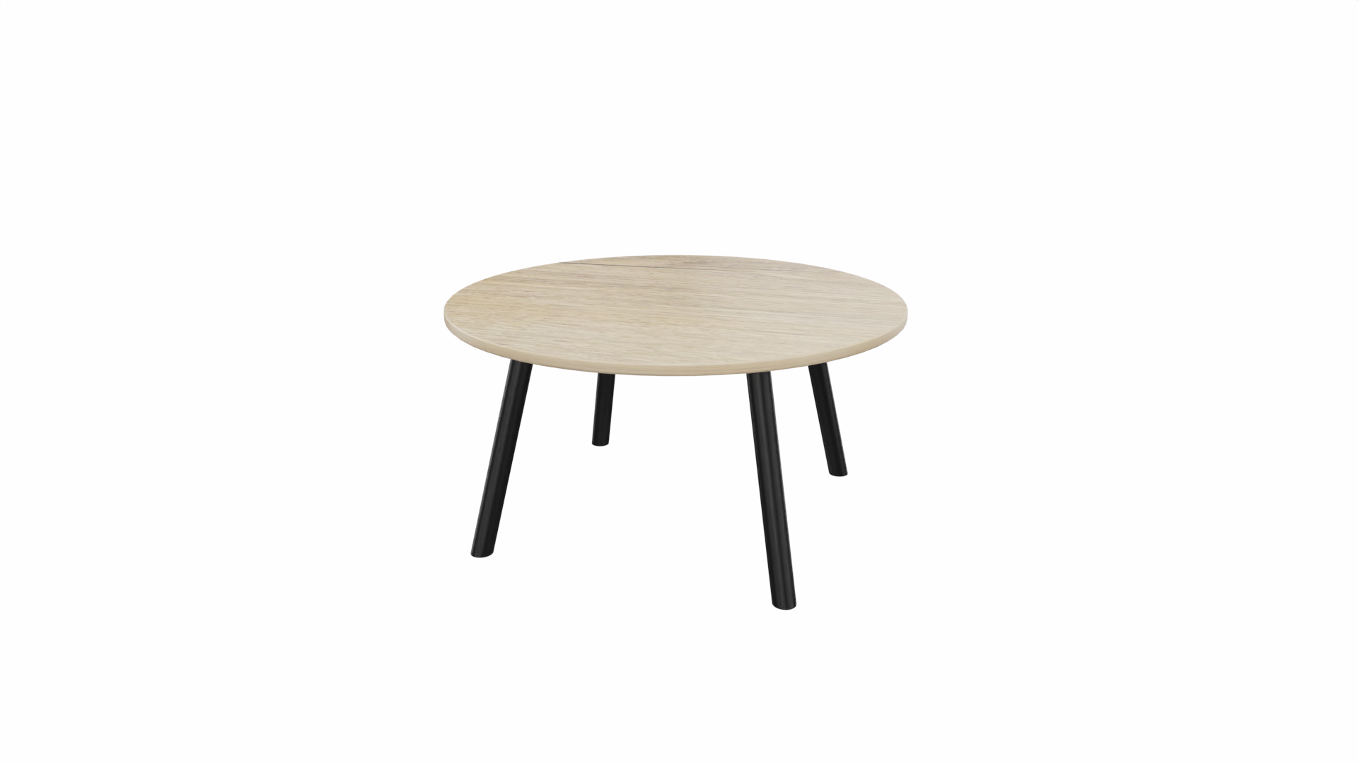 Bijzettafel rond 8511 - 80 cm. - Zwart - Eiken YT49a - Zwart afbeelding