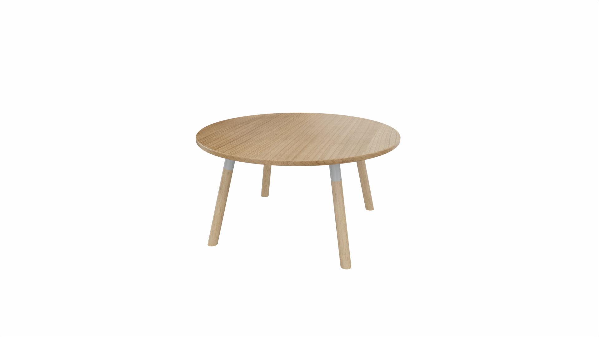 Bijzettafel rond 8511 - 80 cm. - Alu - Toscaans noten - Beuken naturel afbeelding