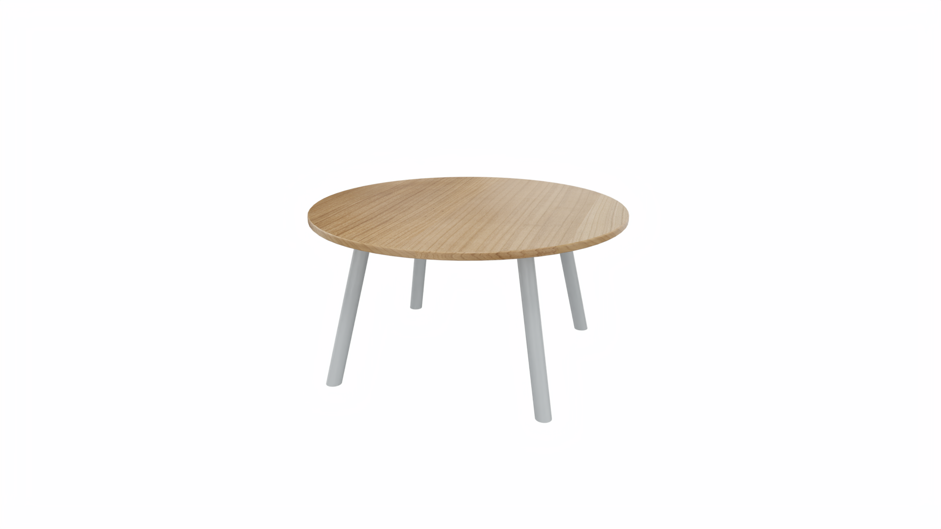 Bijzettafel rond 8511 - 80 cm. - Alu - Toscaans noten - Aluminium afbeelding