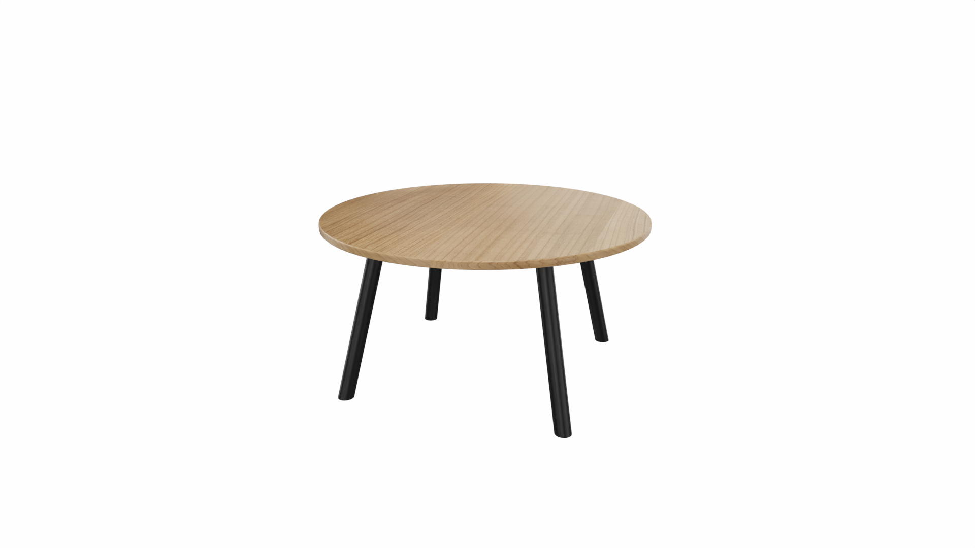 Bijzettafel rond 8511 - 80 cm. - Zwart - Toscaans noten - Zwart afbeelding