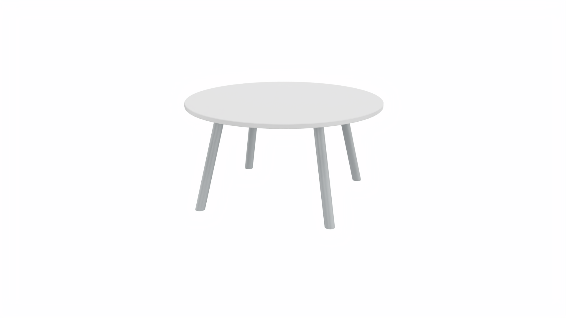 Bijzettafel rond 8511 - 80 cm. - Alu - Wit - Aluminium afbeelding