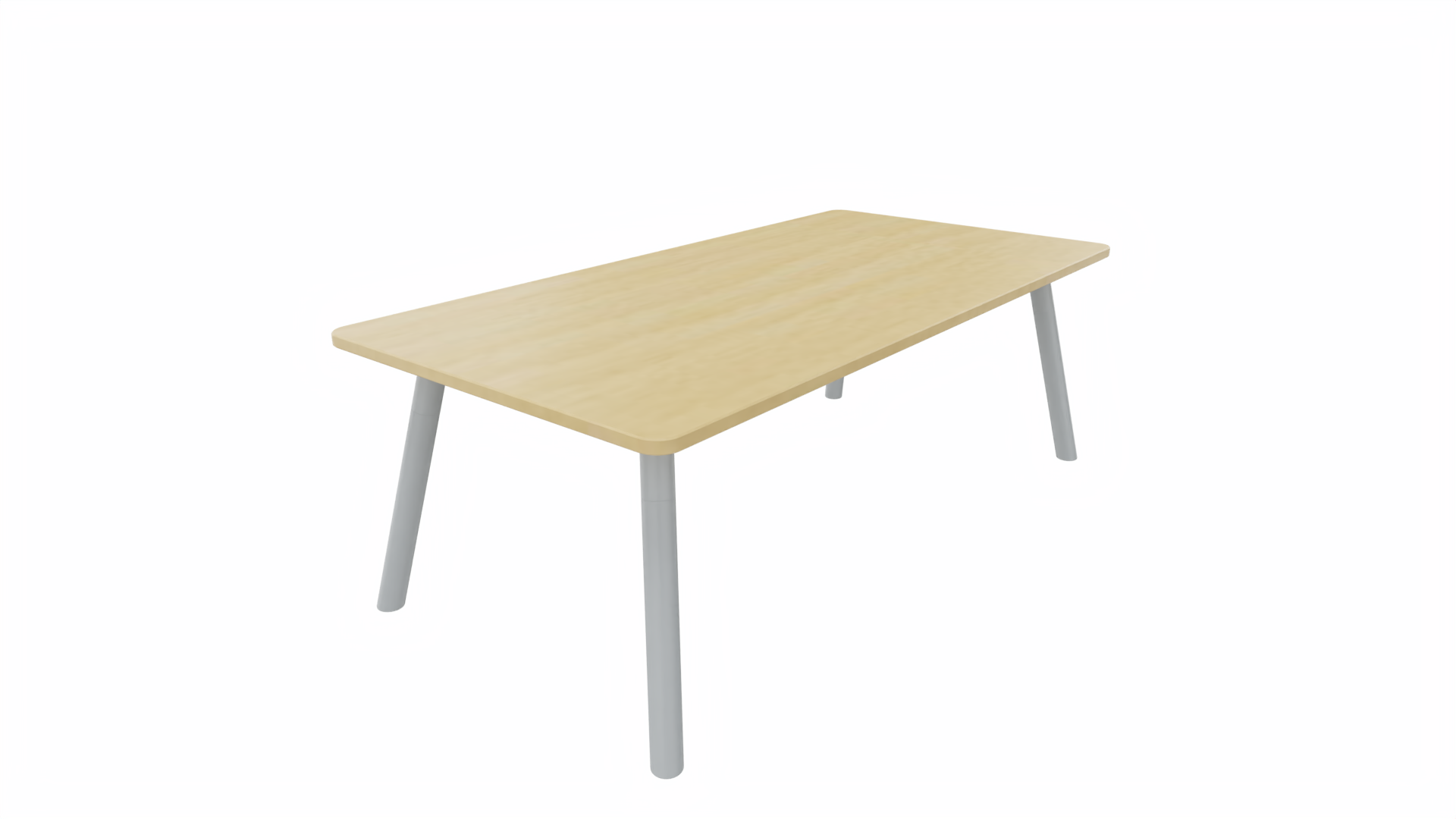 Bijzettafel vierkant/recht 8211 - 120 x 60 cm. - Alu - Beuken - Aluminium afbeelding