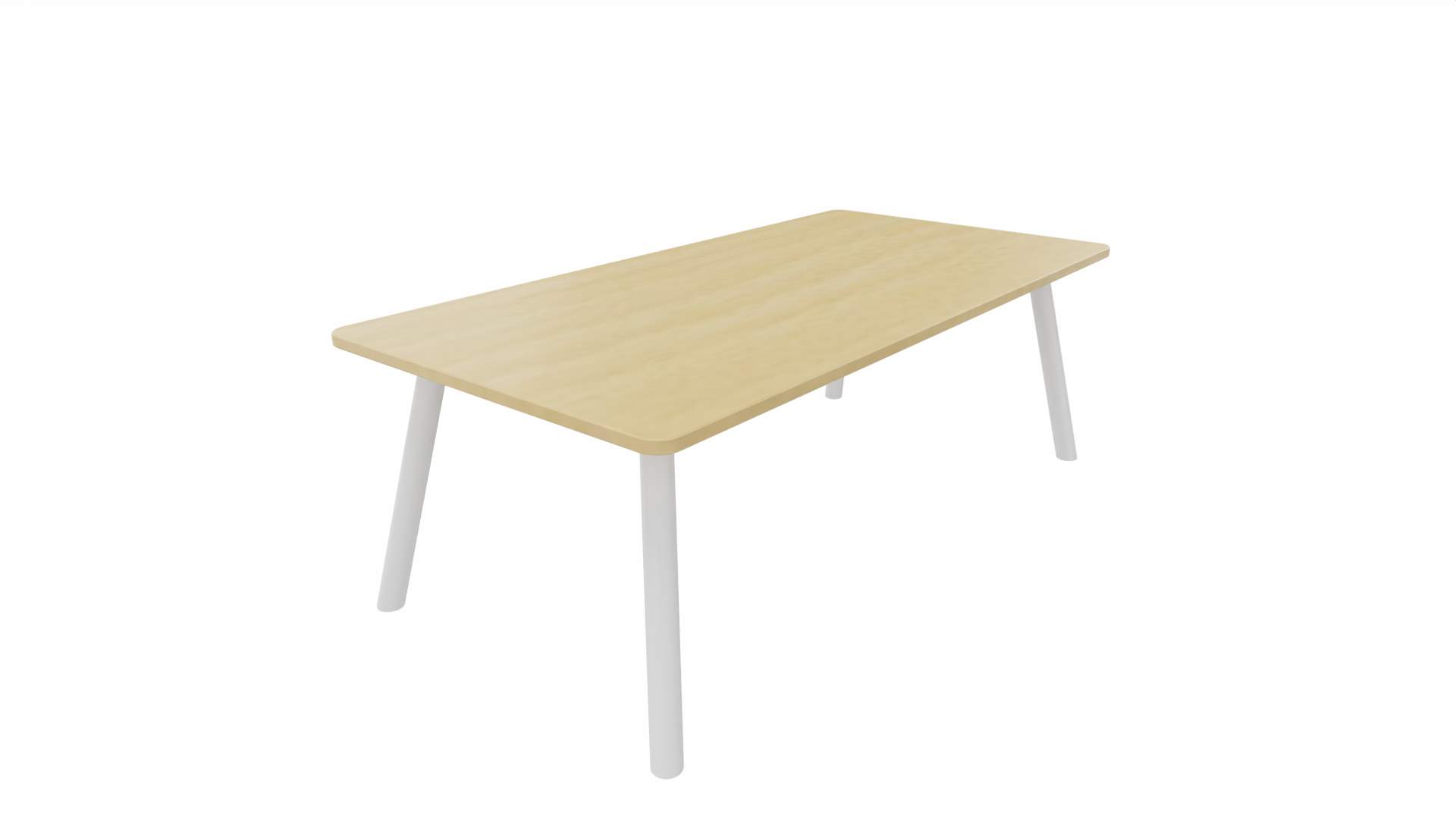 Bijzettafel vierkant/recht 8211 - 120 x 60 cm. - Wit - Beuken - Wit afbeelding