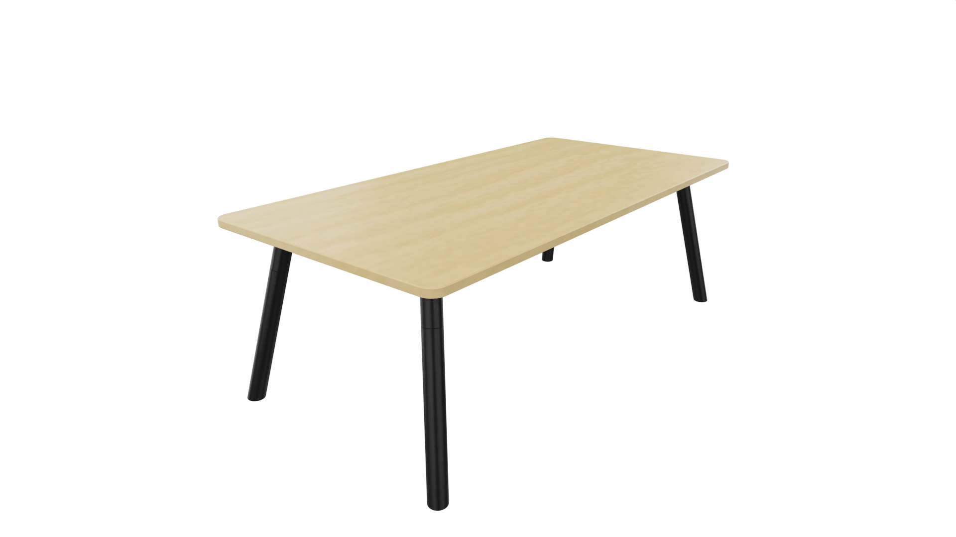 Bijzettafel vierkant/recht 8211 - 120 x 60 cm. - Zwart - Beuken - Zwart afbeelding