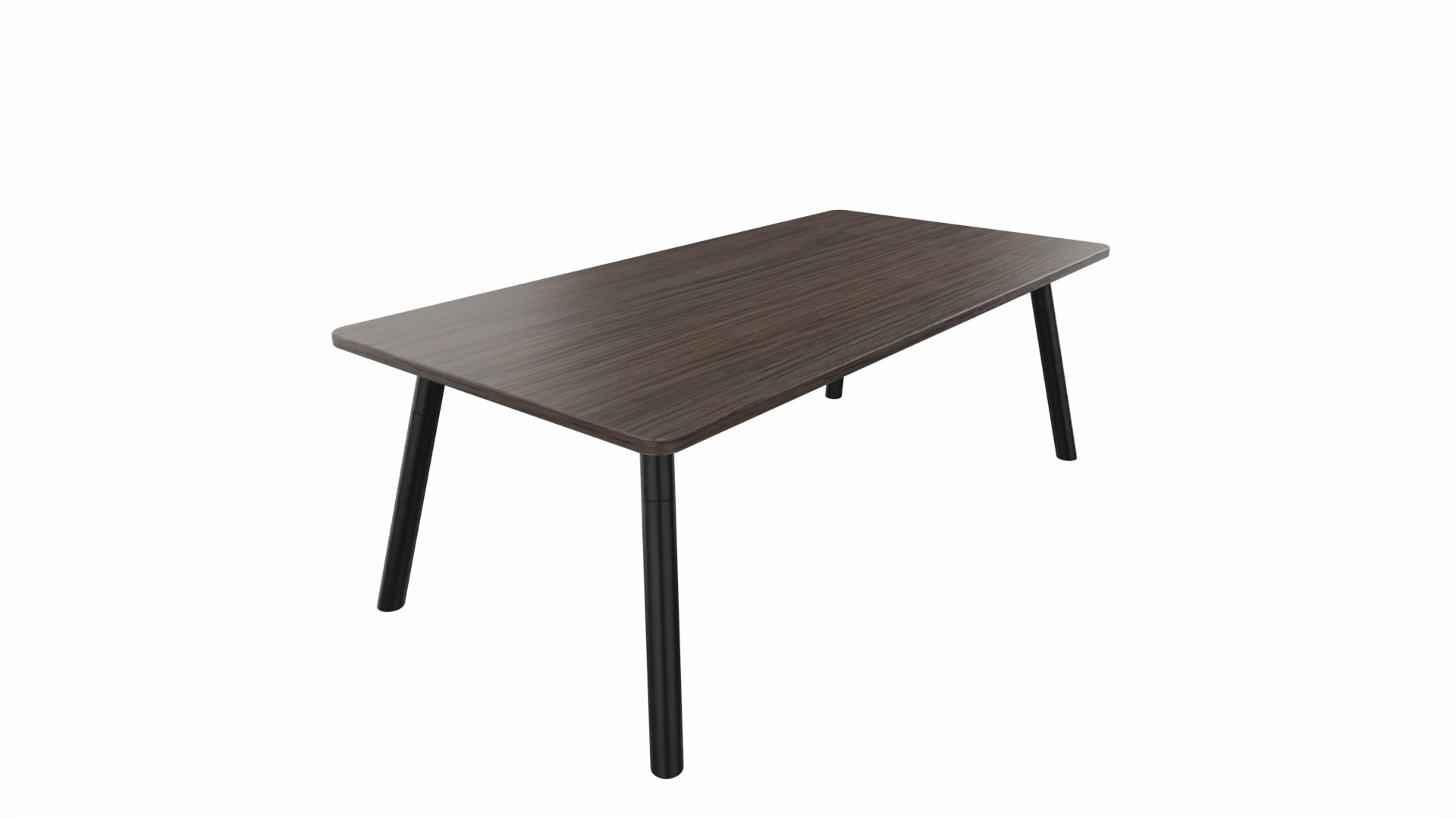Bijzettafel vierkant/recht 8211 - 120 x 60 cm. - Zwart - Eiken donker - Zwart afbeelding