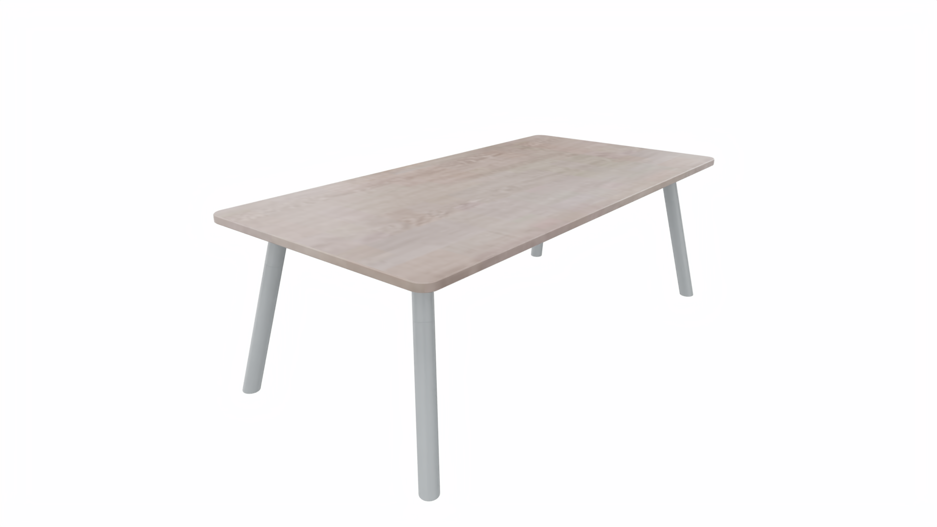 Bijzettafel vierkant/recht 8211 - 120 x 60 cm. - Alu - Eiken Robson - Aluminium afbeelding