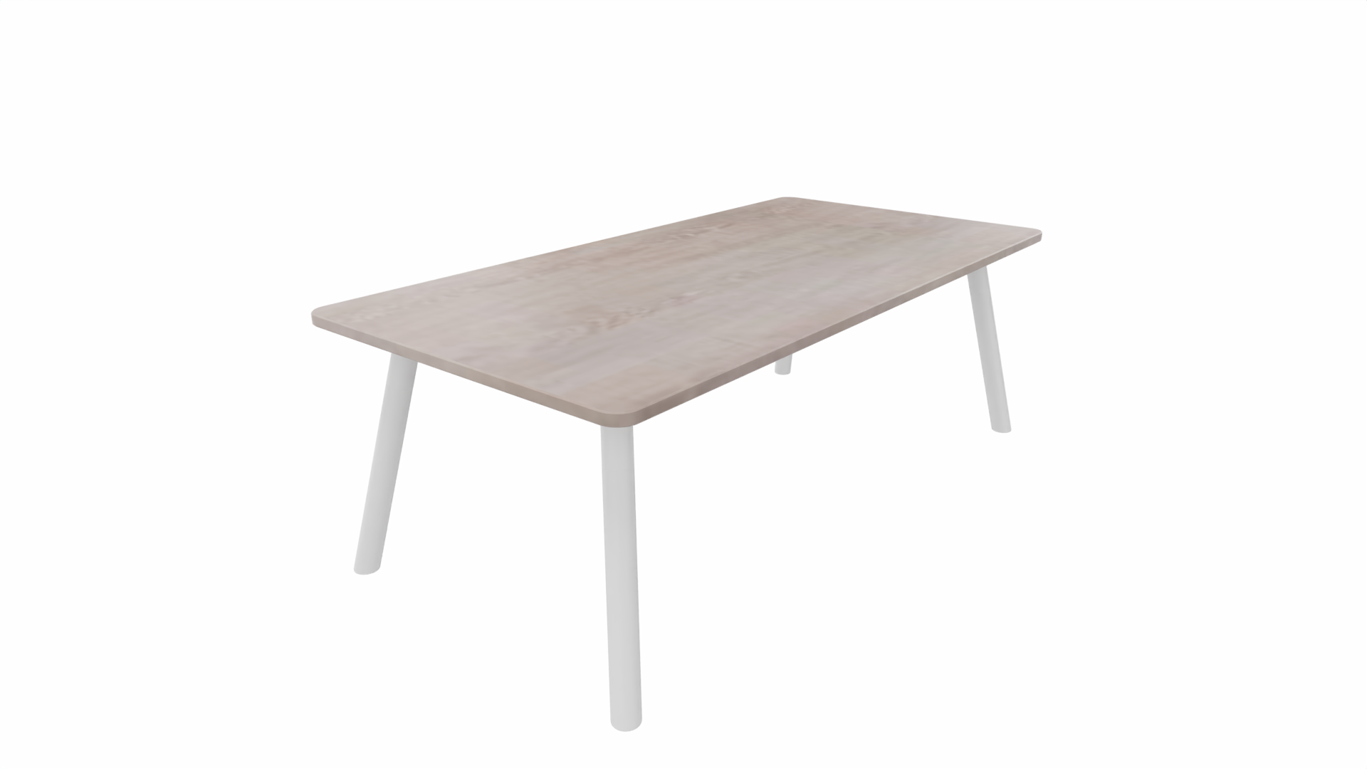 Bijzettafel vierkant/recht 8211 - 120 x 60 cm. - Wit - Eiken Robson - Wit afbeelding