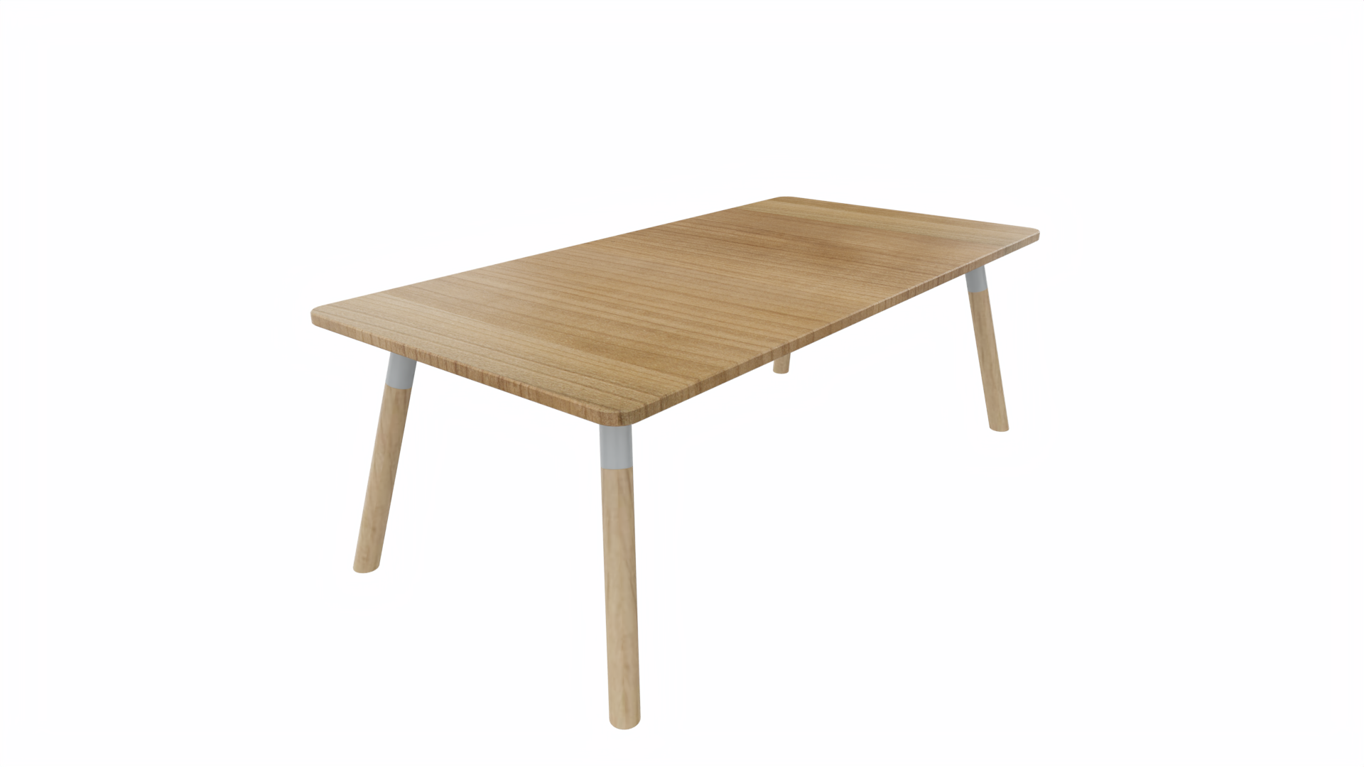 Bijzettafel vierkant/recht 8211 - 120 x 60 cm. - Alu - Toscaans noten - Beuken naturel afbeelding
