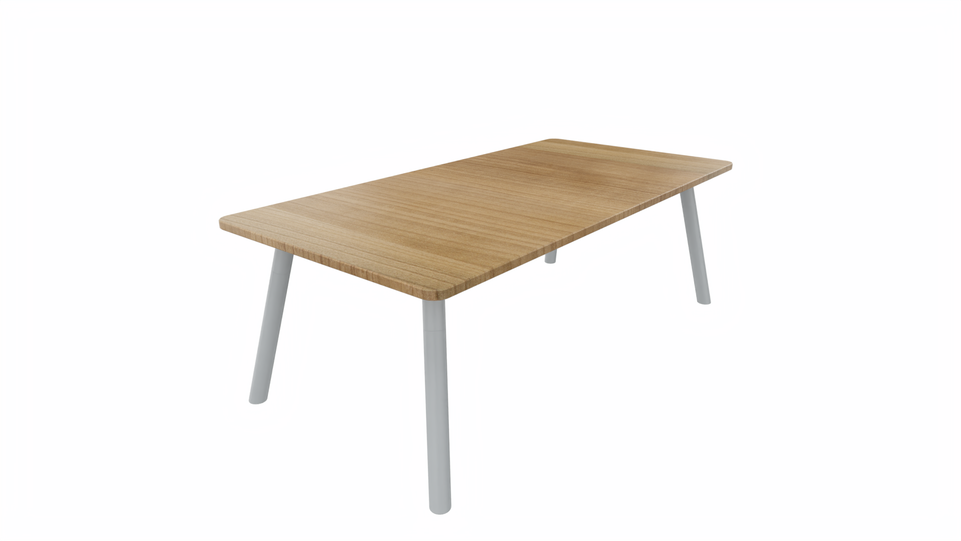 Bijzettafel vierkant/recht 8211 - 120 x 60 cm. - Alu - Toscaans noten - Aluminium afbeelding