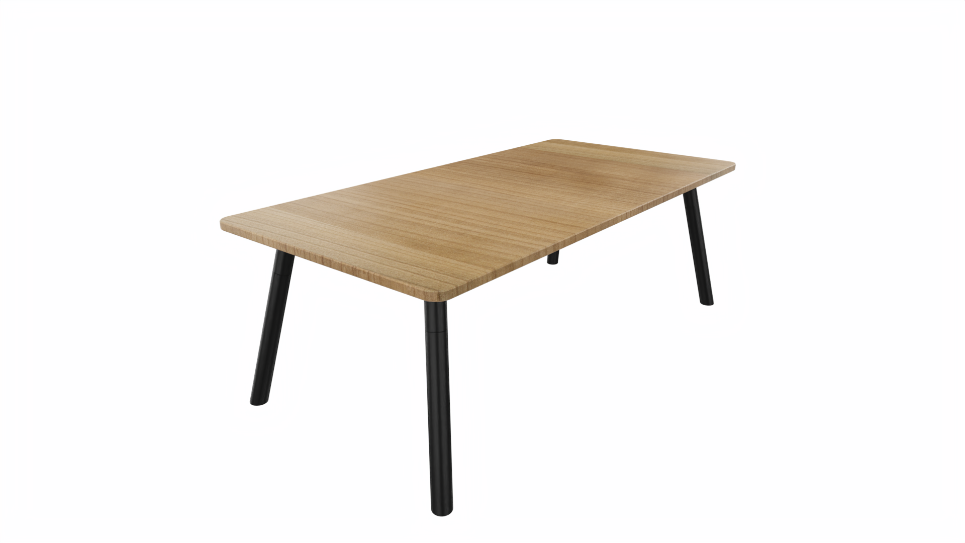 Bijzettafel vierkant/recht 8211 - 120 x 60 cm. - Zwart - Toscaans noten - Zwart afbeelding