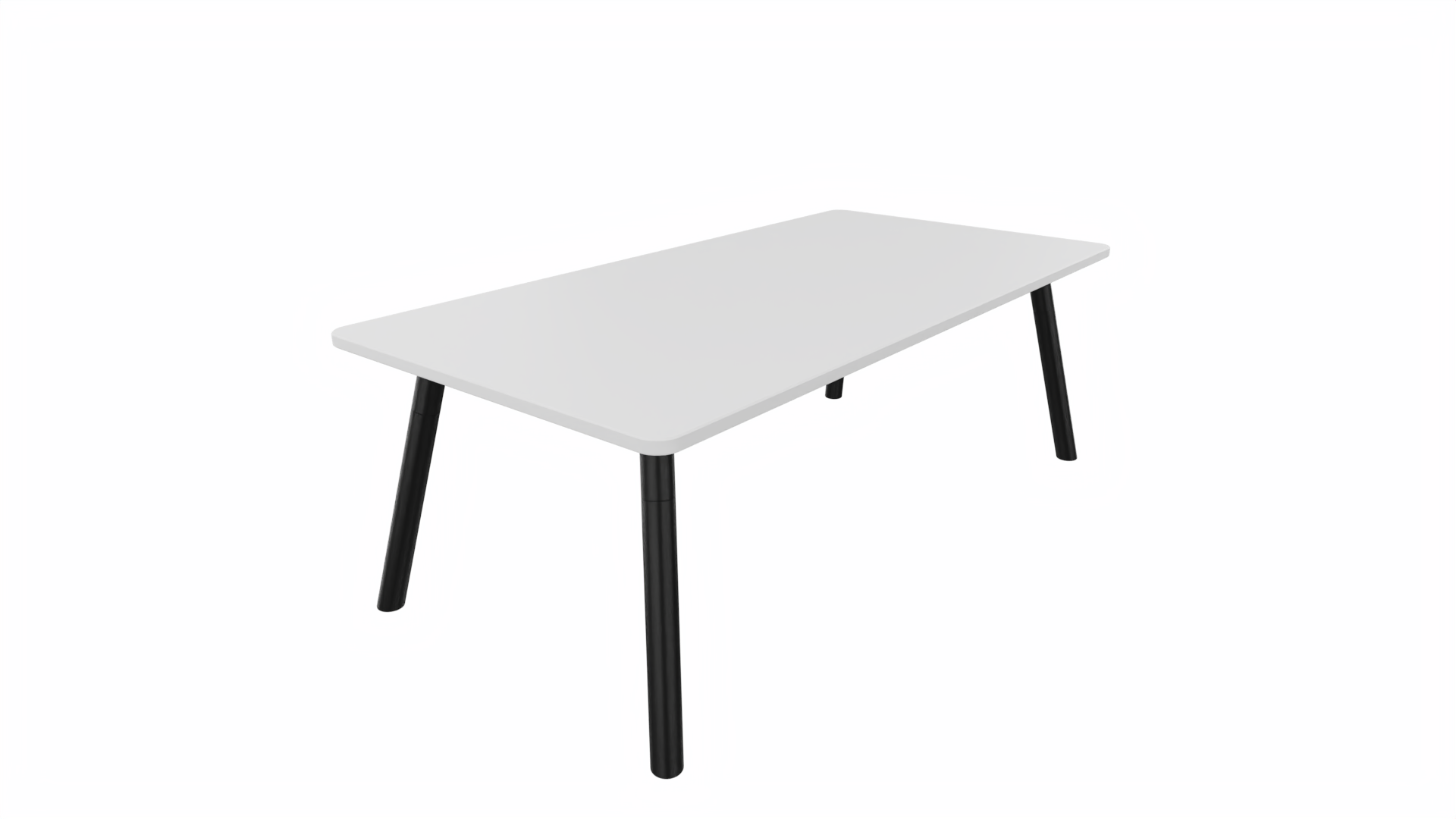 Bijzettafel vierkant/recht 8211 - 120 x 60 cm. - Zwart - Wit - Zwart afbeelding