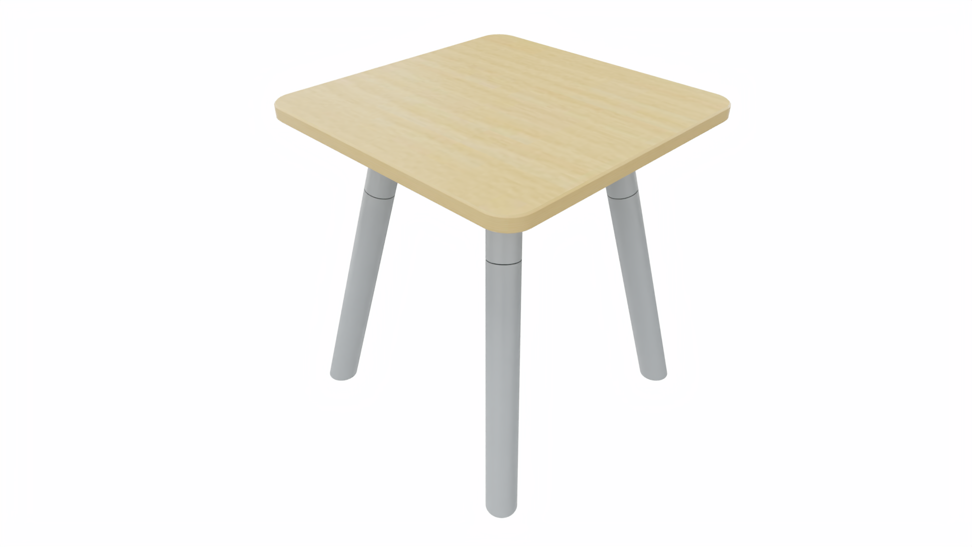 Bijzettafel vierkant/recht 7911 - 38 x 38 cm. - Alu - Beuken - Aluminium afbeelding