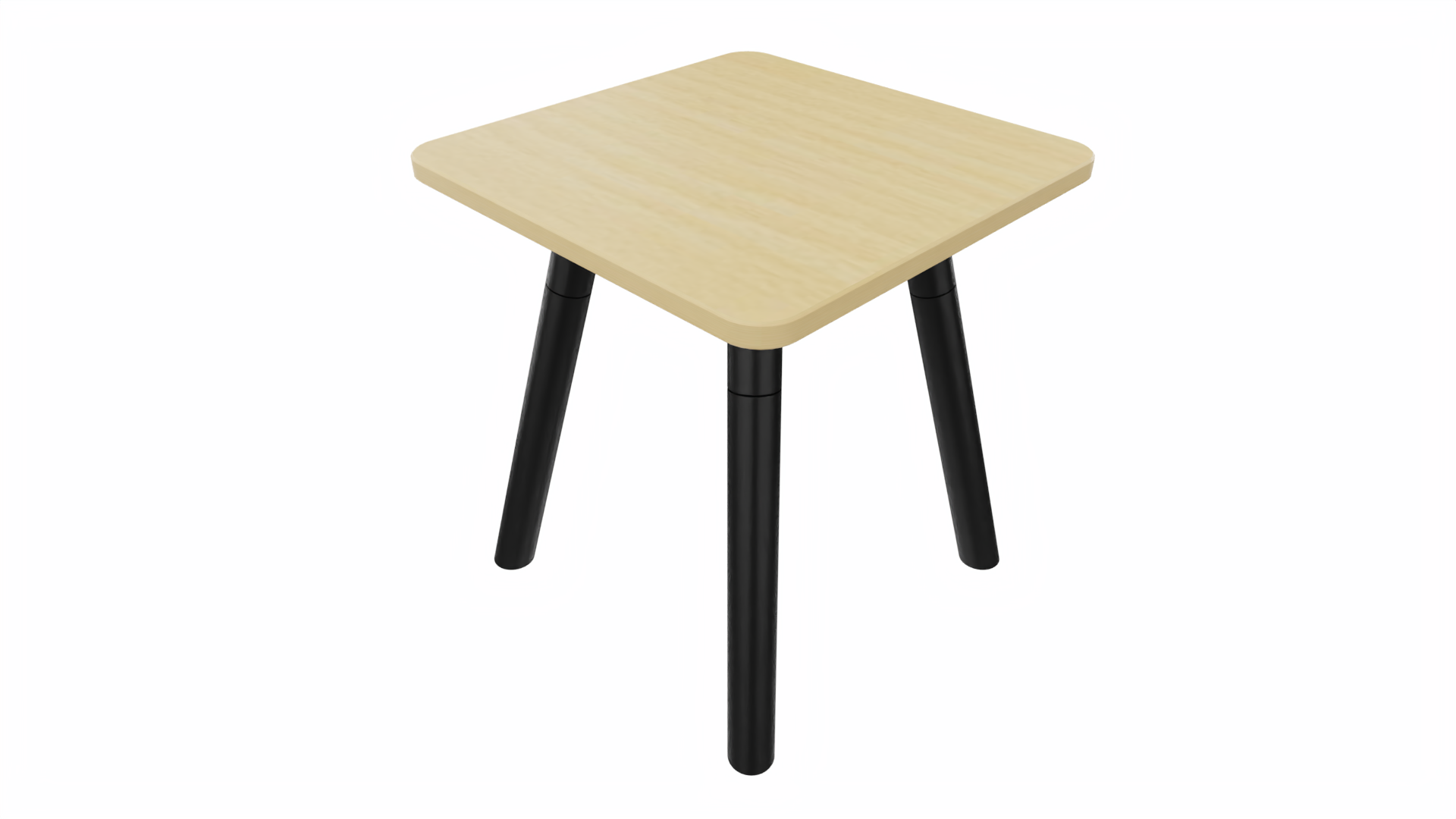Bijzettafel vierkant/recht 7911 - 38 x 38 cm. - Zwart - Beuken - Zwart afbeelding