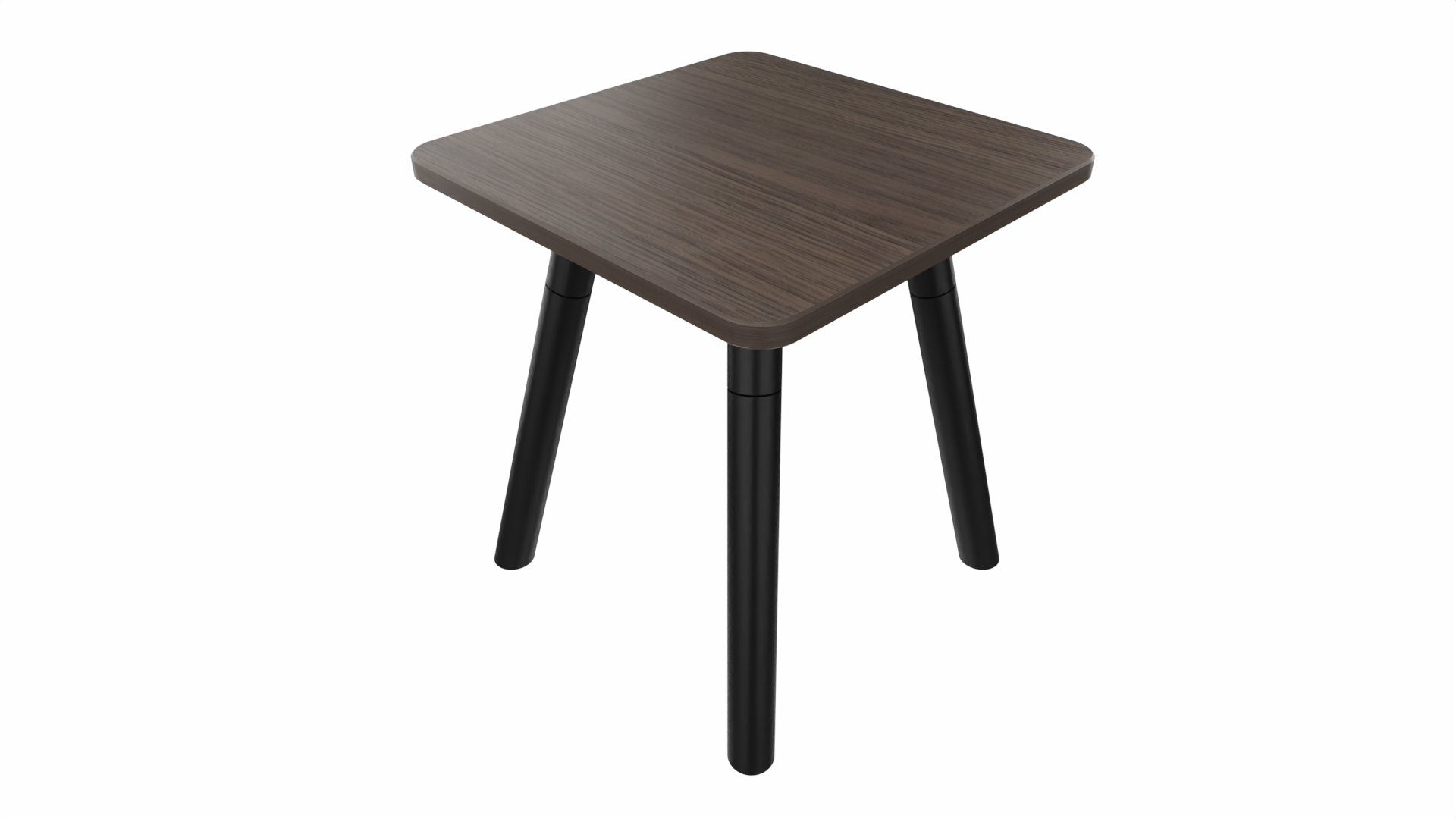 Bijzettafel vierkant/recht 7911 - 38 x 38 cm. - Zwart - Eiken donker - Zwart afbeelding