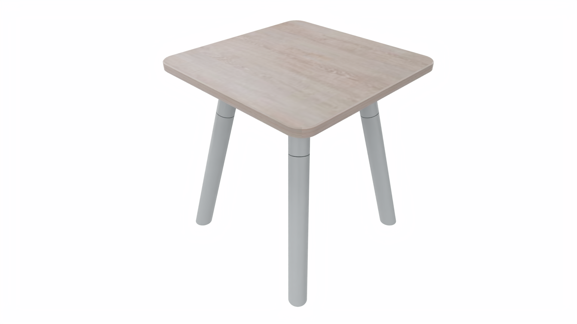 Bijzettafel vierkant/recht 7911 - 38 x 38 cm. - Alu - Eiken Robson - Aluminium afbeelding