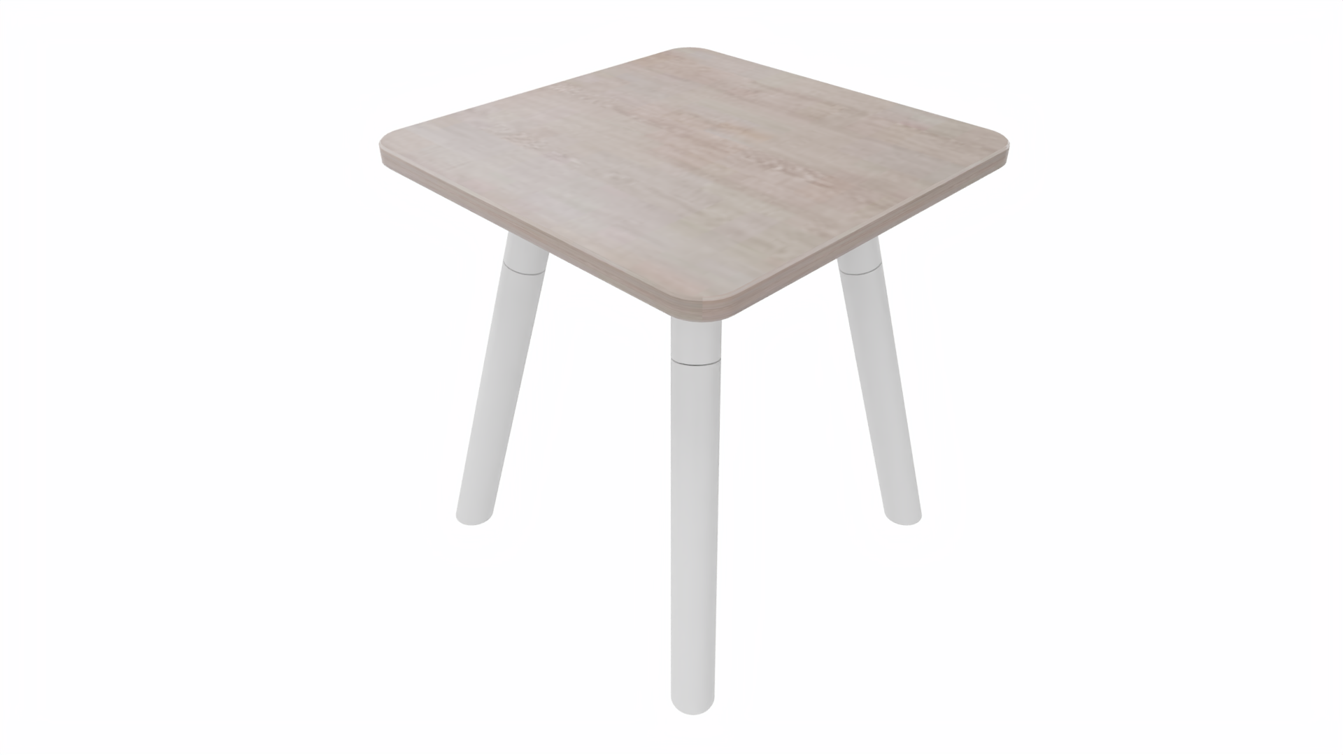 Bijzettafel vierkant/recht 7911 - 38 x 38 cm. - Wit - Eiken Robson - Wit afbeelding