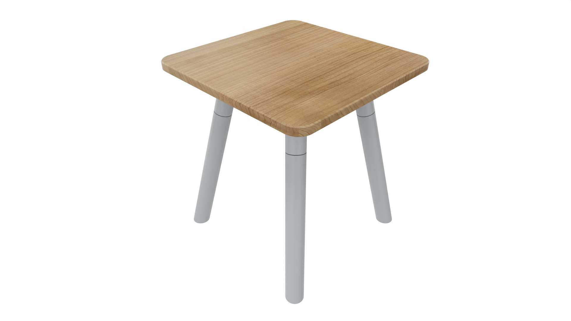 Bijzettafel vierkant/recht 7911 - 38 x 38 cm. - Alu - Toscaans noten - Aluminium afbeelding