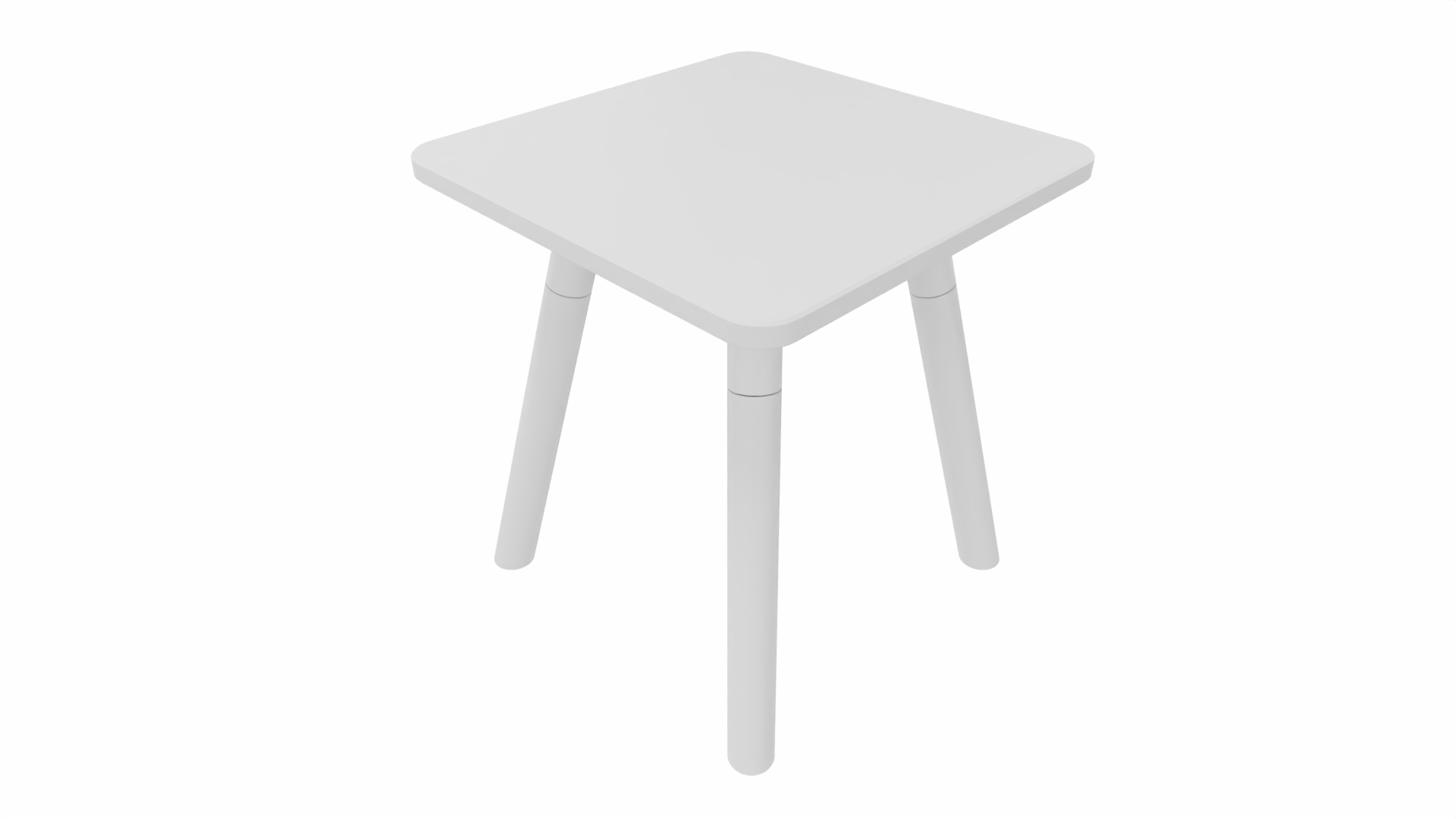 Bijzettafel vierkant/recht 7911 - 38 x 38 cm. - Wit - Wit - Wit afbeelding