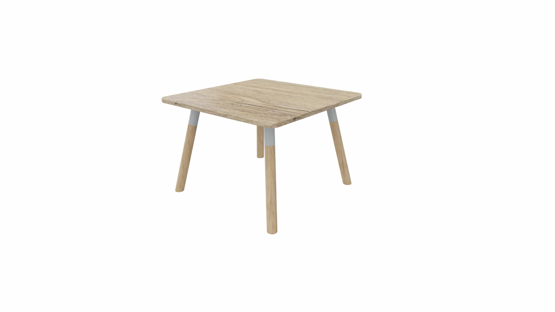 Bijzettafel vierkant/recht 8011 - 60 x 60 cm. - Alu - Eiken YT49a - Beuken naturel afbeelding