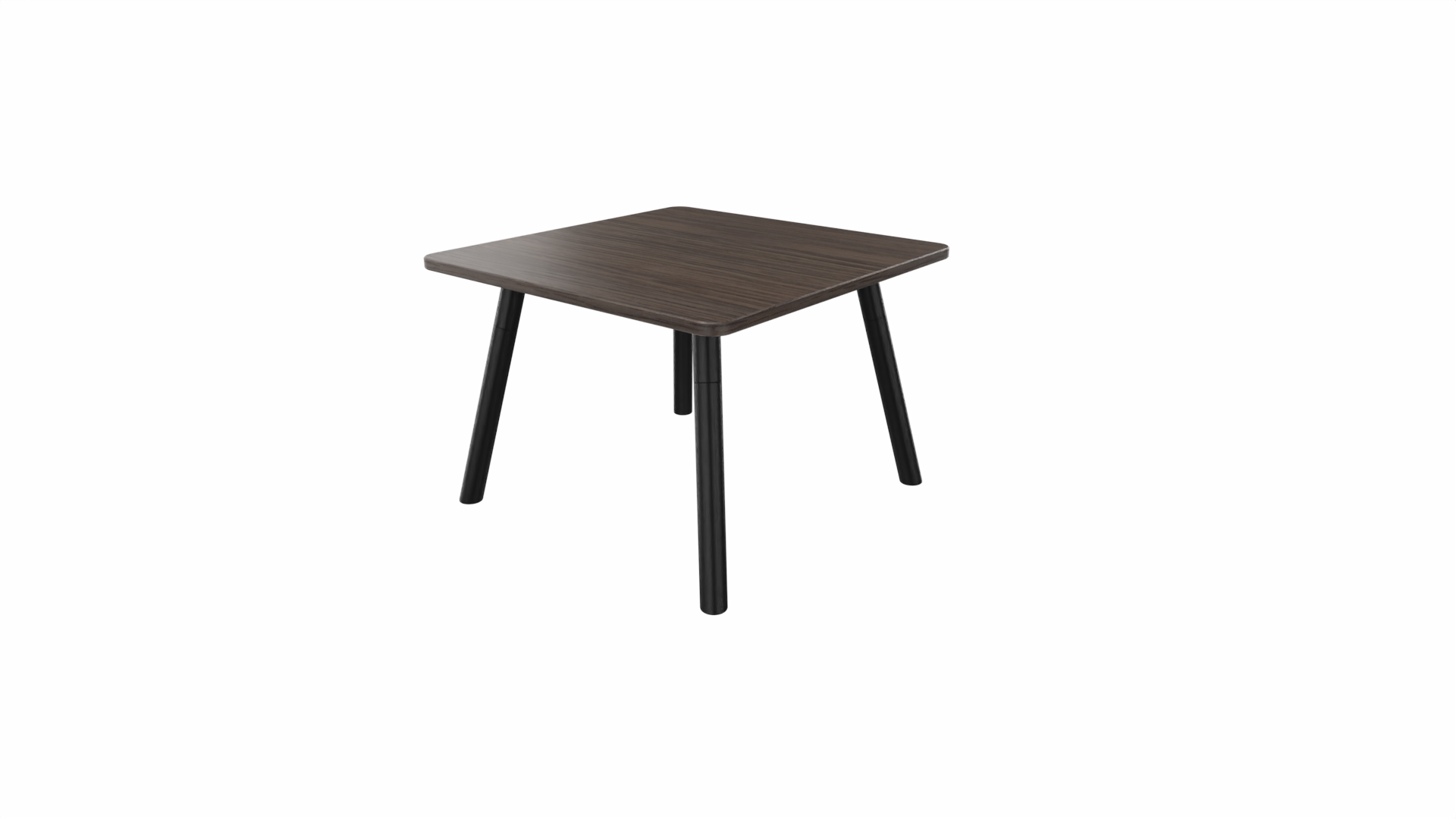 Bijzettafel vierkant/recht 8011 - 60 x 60 cm. - Zwart - Eiken donker - Zwart afbeelding