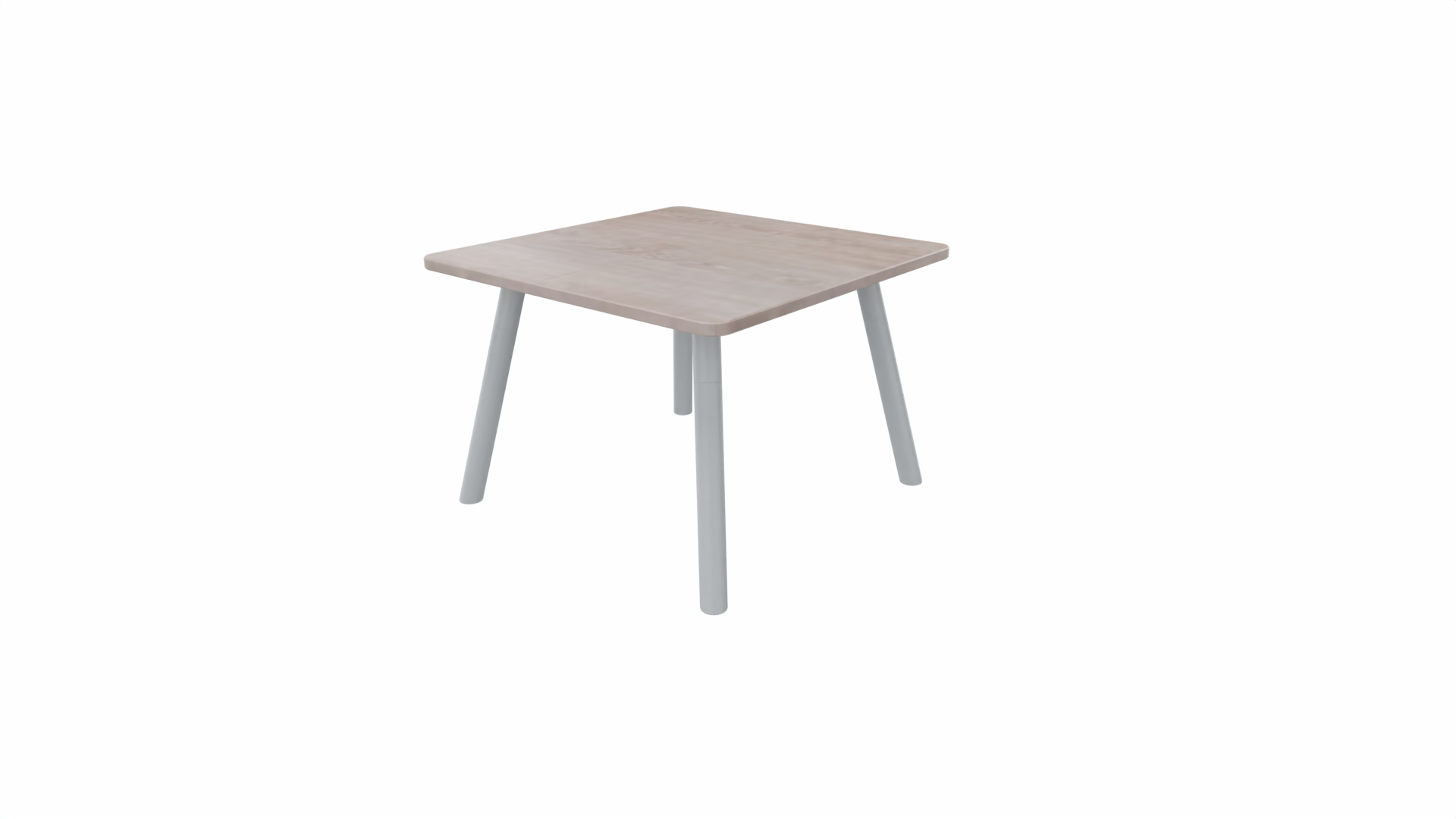 Bijzettafel vierkant/recht 8011 - 60 x 60 cm. - Alu - Eiken Robson - Aluminium afbeelding