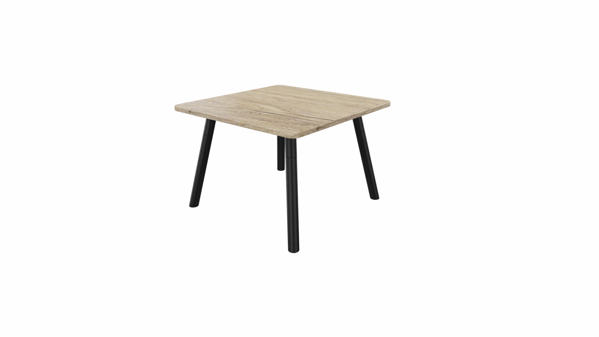 Bijzettafel vierkant/recht 8011 - 60 x 60 cm. - Zwart - Eiken YT49a - Zwart afbeelding