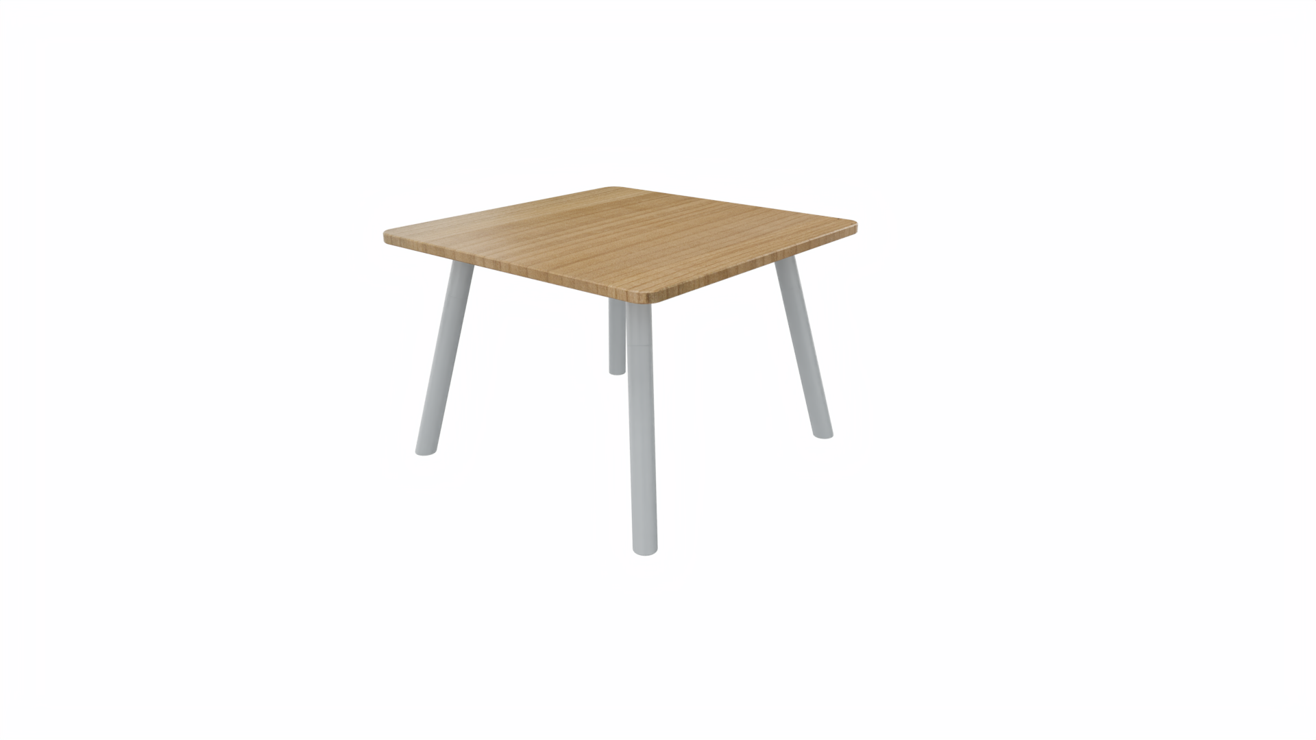 Bijzettafel vierkant/recht 8011 - 60 x 60 cm. - Alu - Toscaans noten - Aluminium afbeelding