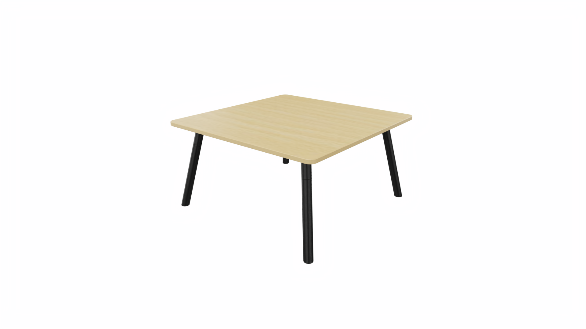 Bijzettafel vierkant/recht 8111 - 80 x 80 cm. - Zwart - Beuken - Zwart afbeelding