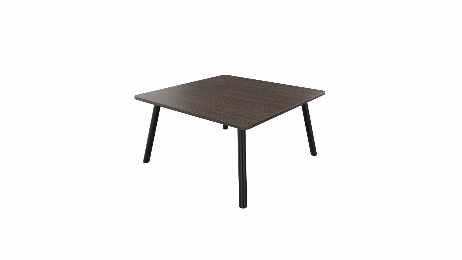 Bijzettafel vierkant/recht 8111 - 80 x 80 cm. - Zwart - Eiken donker - Zwart afbeelding