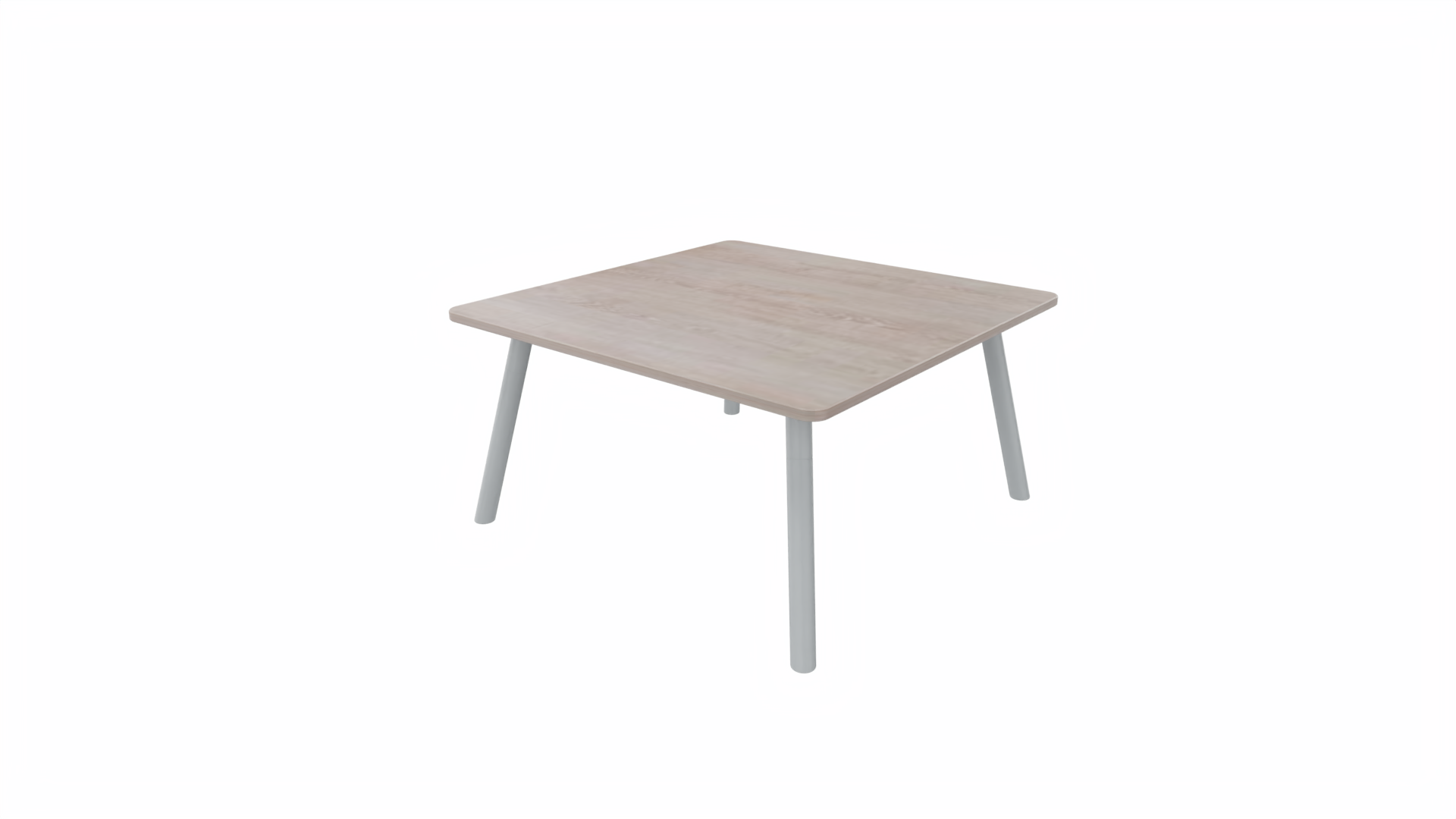 Bijzettafel vierkant/recht 8111 - 80 x 80 cm. - Alu - Eiken Robson - Aluminium afbeelding