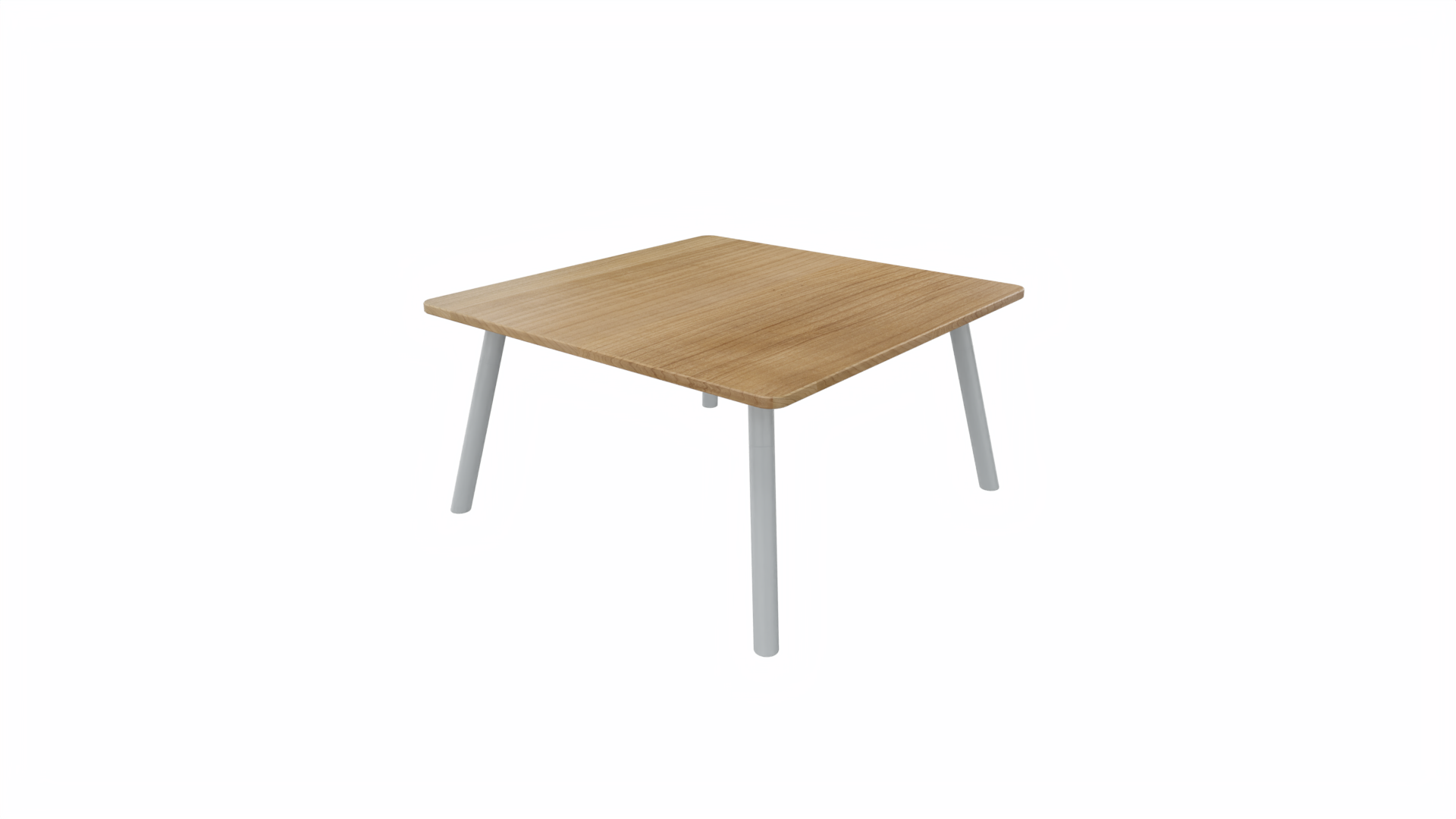 Bijzettafel vierkant/recht 8111 - 80 x 80 cm. - Alu - Toscaans noten - Aluminium afbeelding