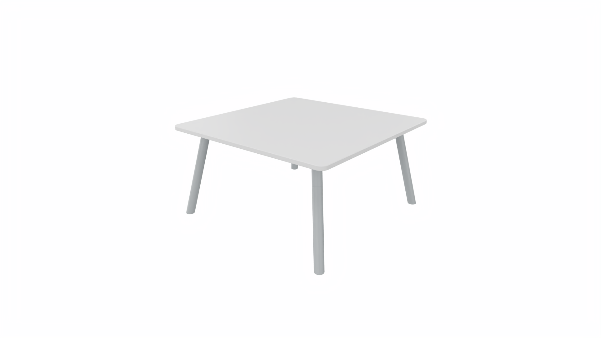 Bijzettafel vierkant/recht 8111 - 80 x 80 cm. - Alu - Wit - Aluminium afbeelding