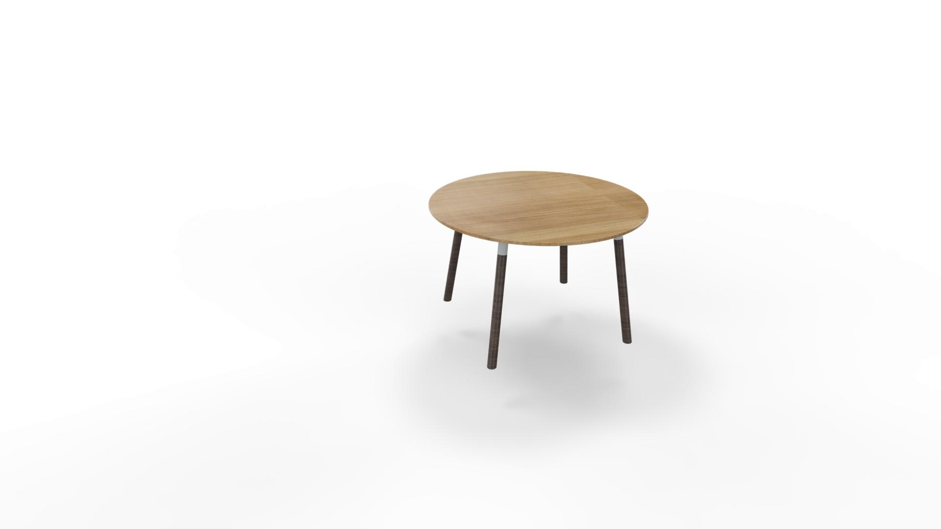 Tafel 9311 rond - 120 cm. - Alu - Toscaans noten - Beuken wenge afbeelding