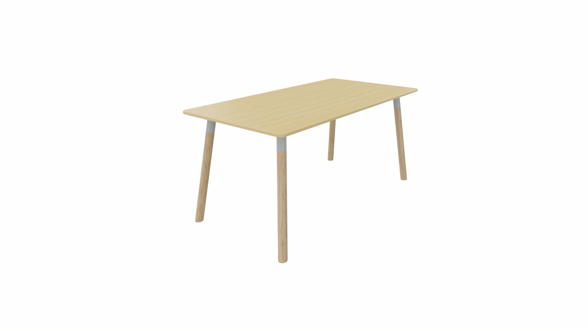 Tafel 8711 recht - 140 x 80 cm. - Alu - Beuken - Beuken naturel afbeelding