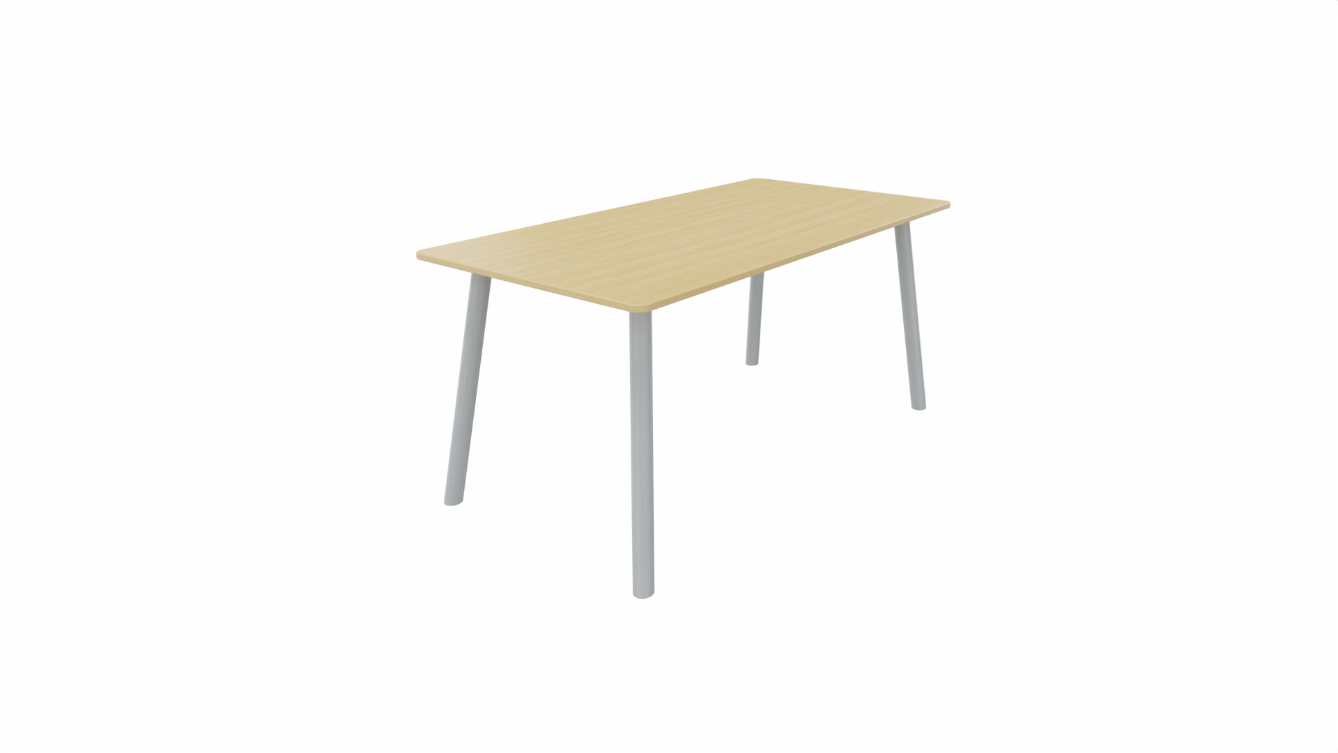 Tafel 8711 recht - 120 x 80 cm. - Alu - Beuken - Aluminium afbeelding
